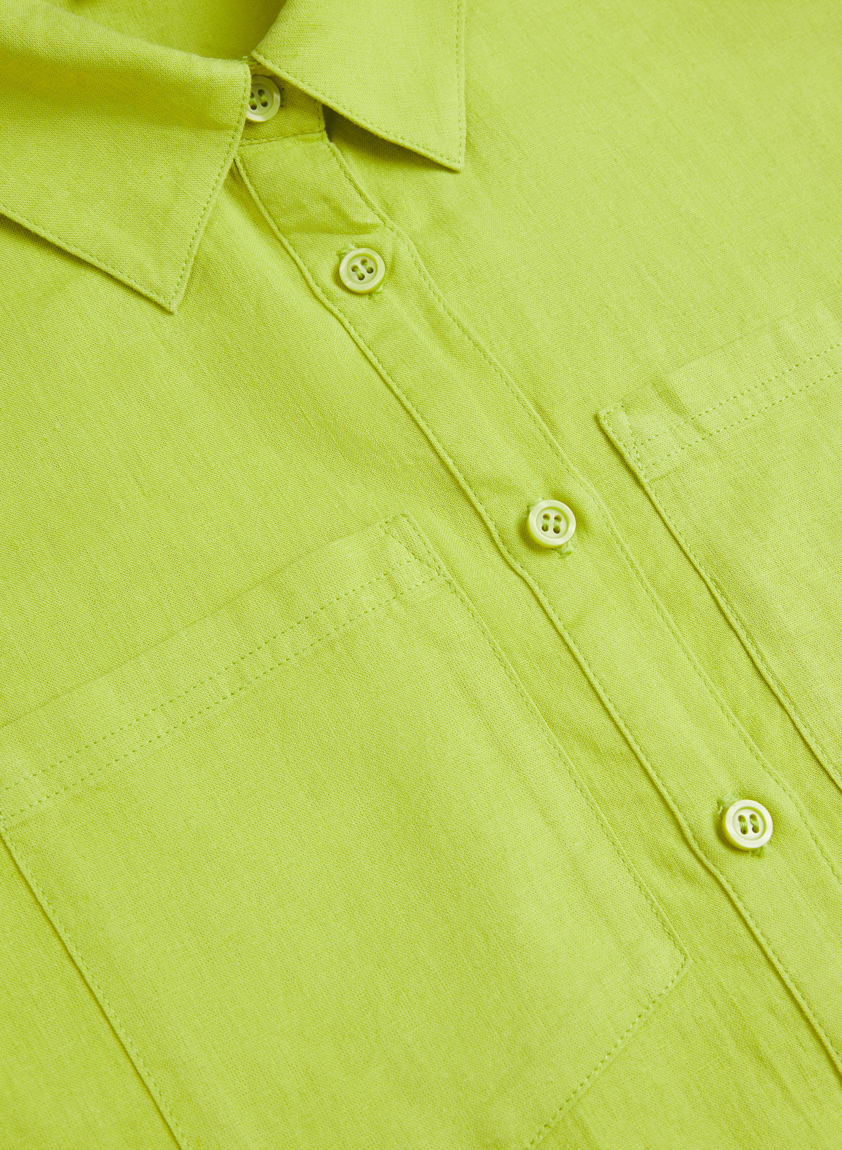 Linen-Blend Button-Down Blouse - Image 8