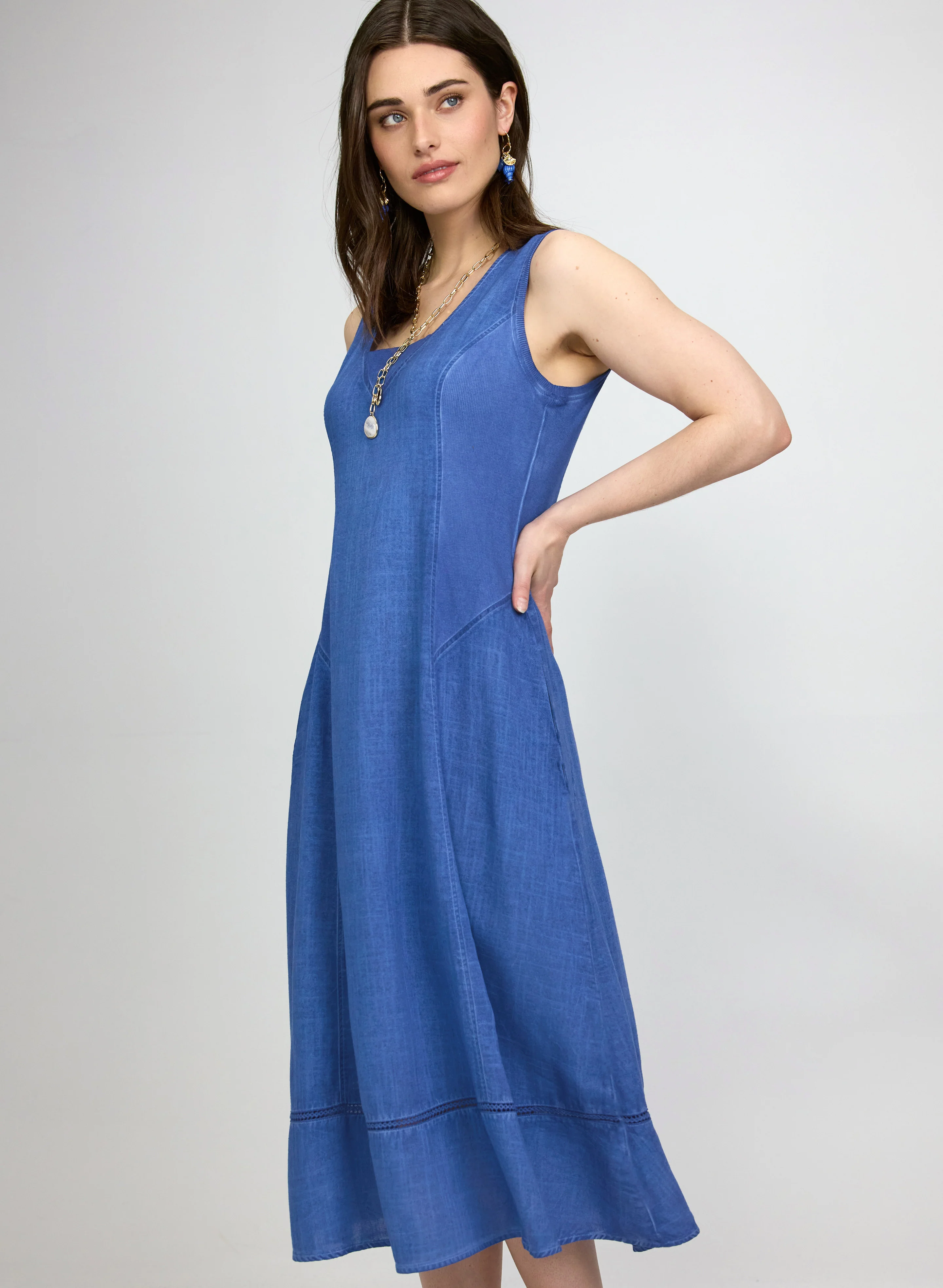 Linen-Blend Dress - Image 4