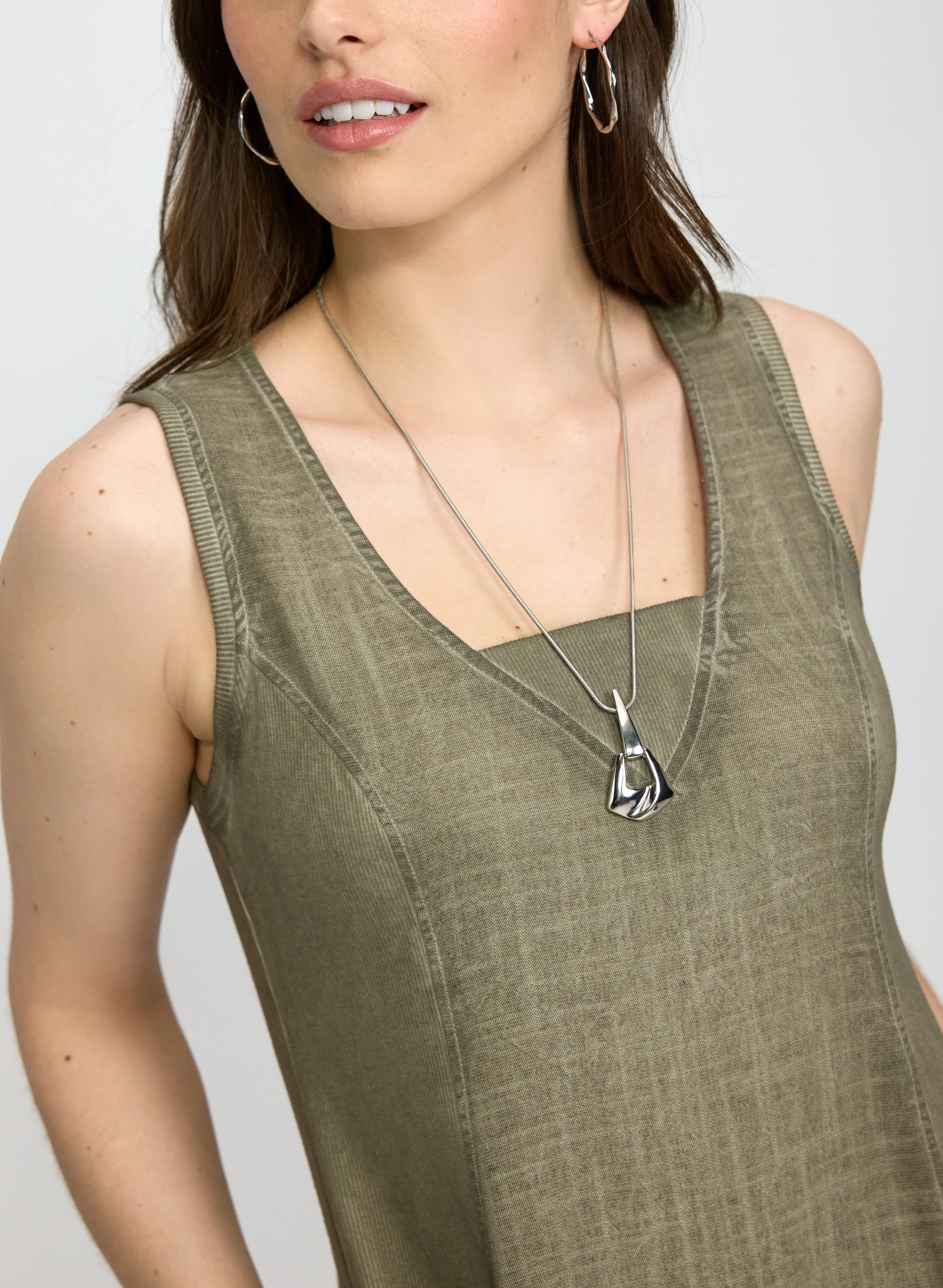 Linen-Blend Dress - Image 2