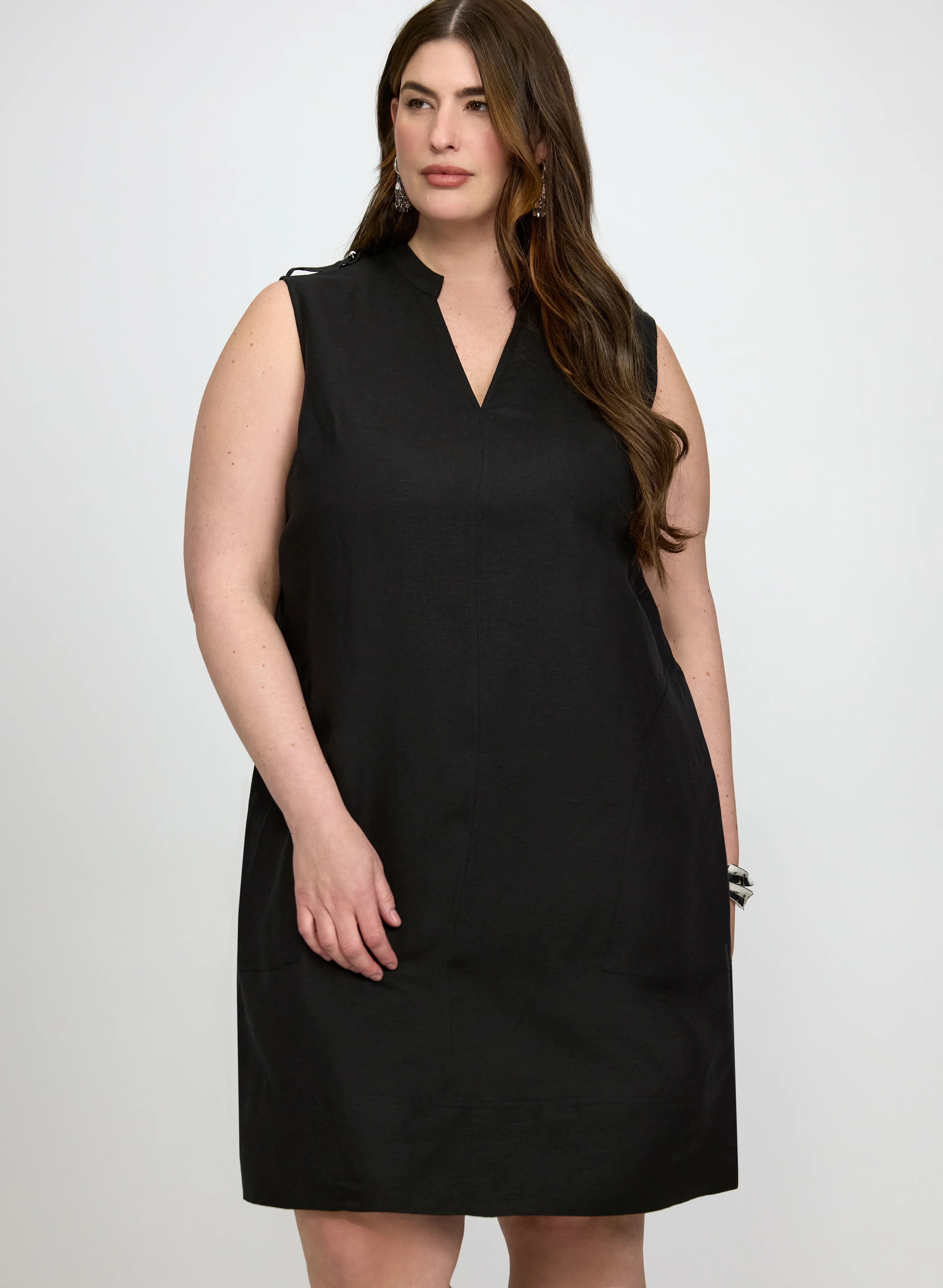 Linen-Blend Pocket Dress - Image 4