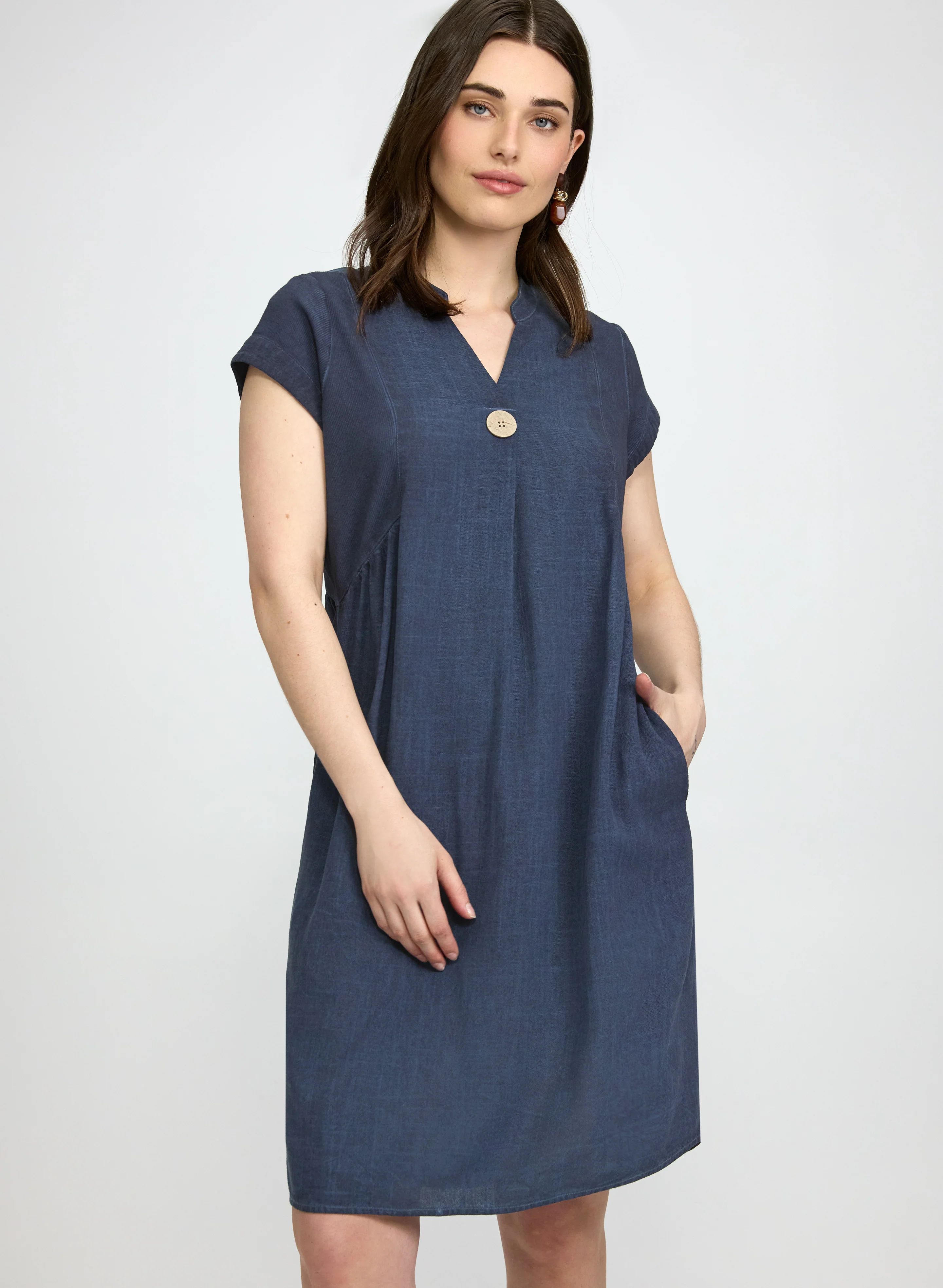 Linen-Blend Pocket Dress - Image 4