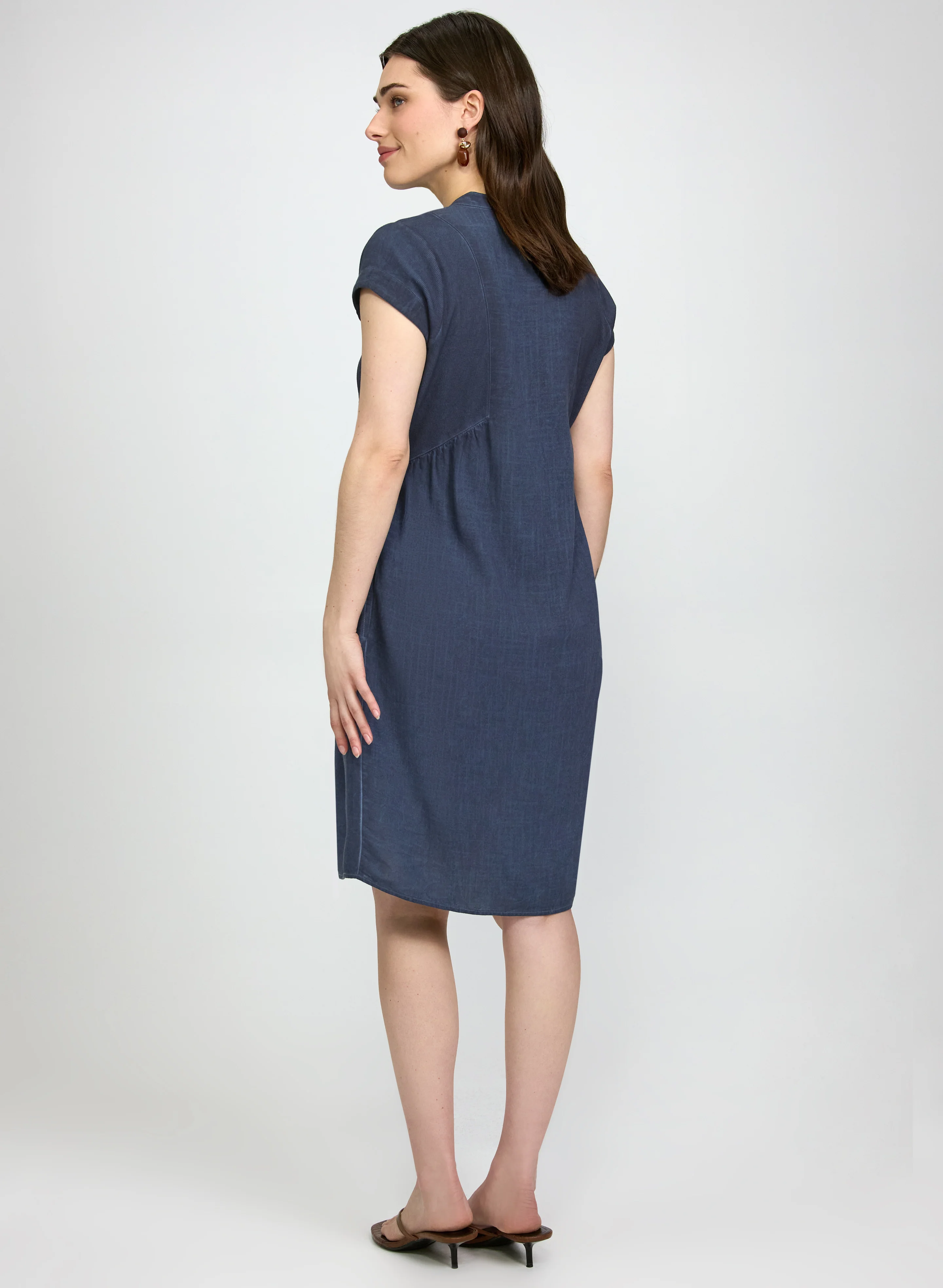 Linen-Blend Pocket Dress - Image 5