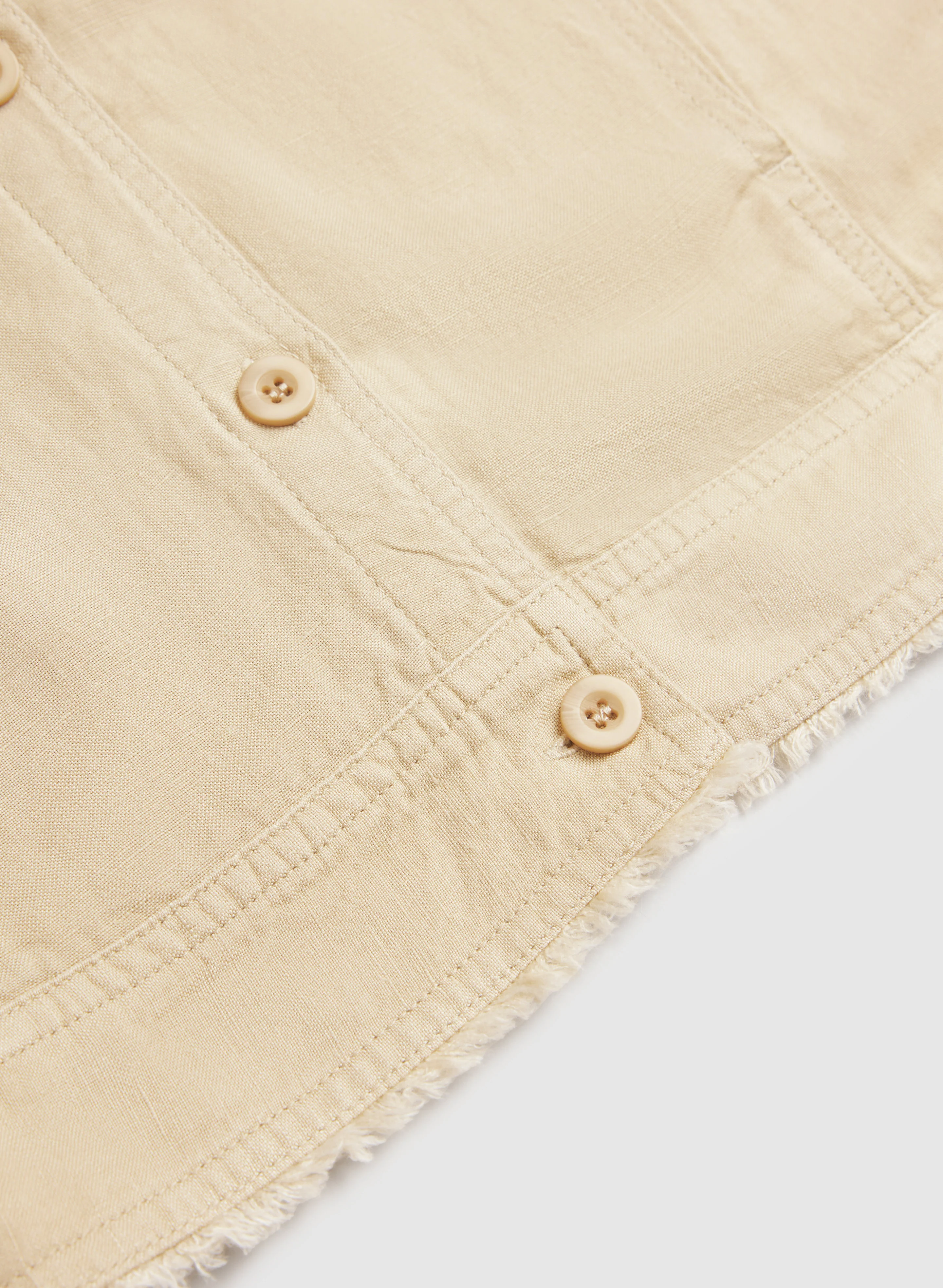Frayed Linen-Blend Jacket - Image 7
