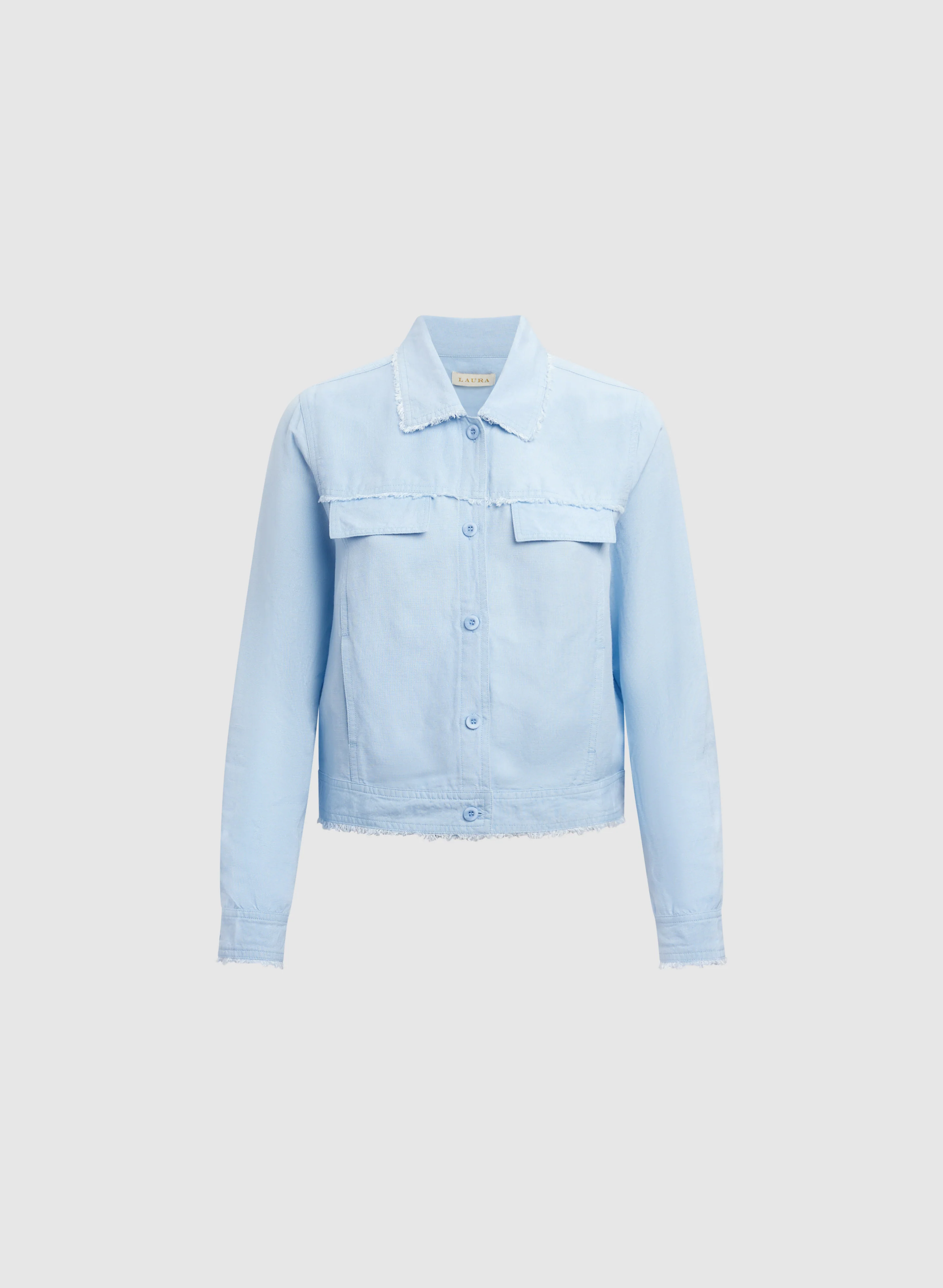 Frayed Linen-Blend Jacket - Image 6