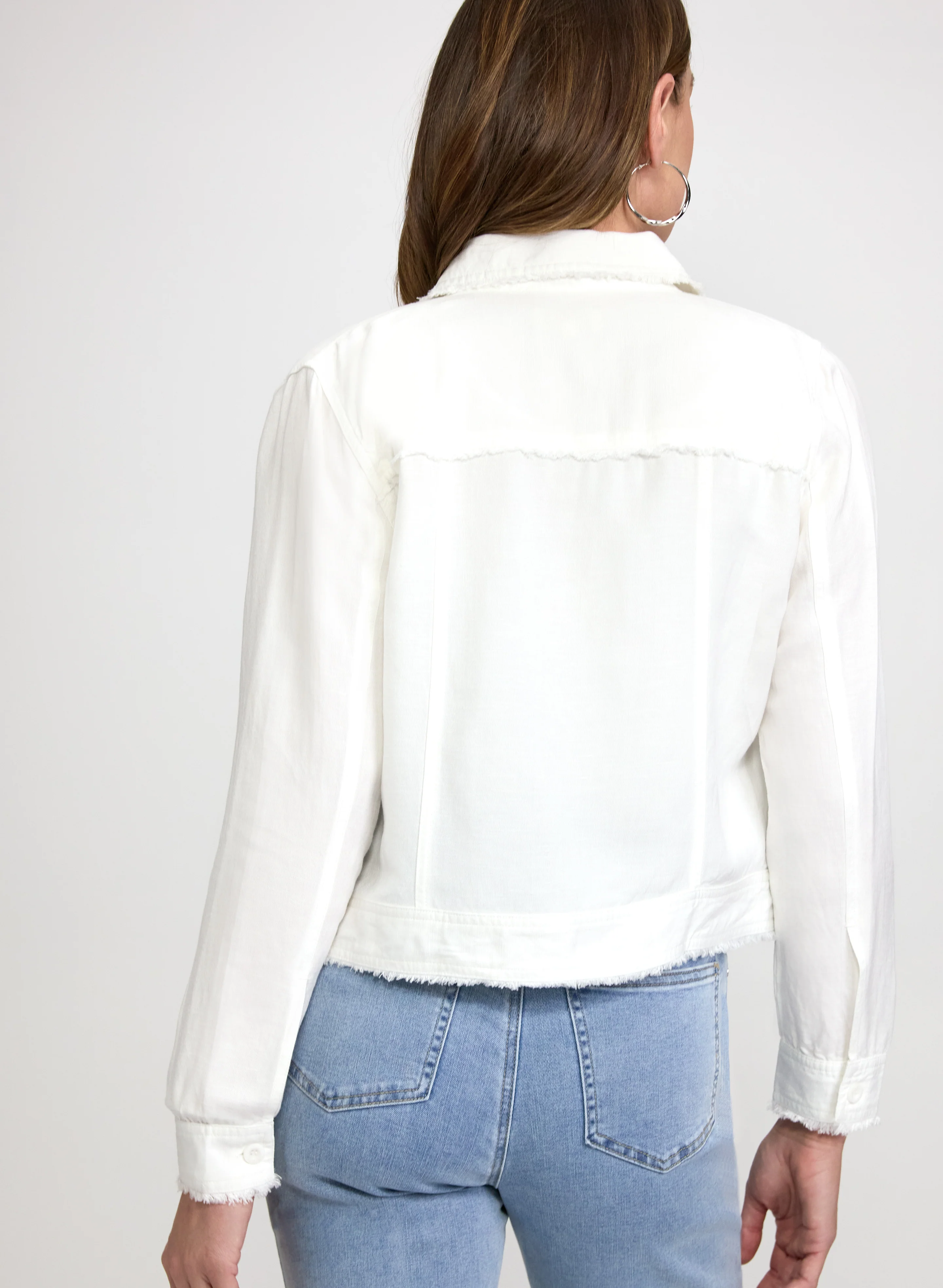 Frayed Linen-Blend Jacket - Image 4
