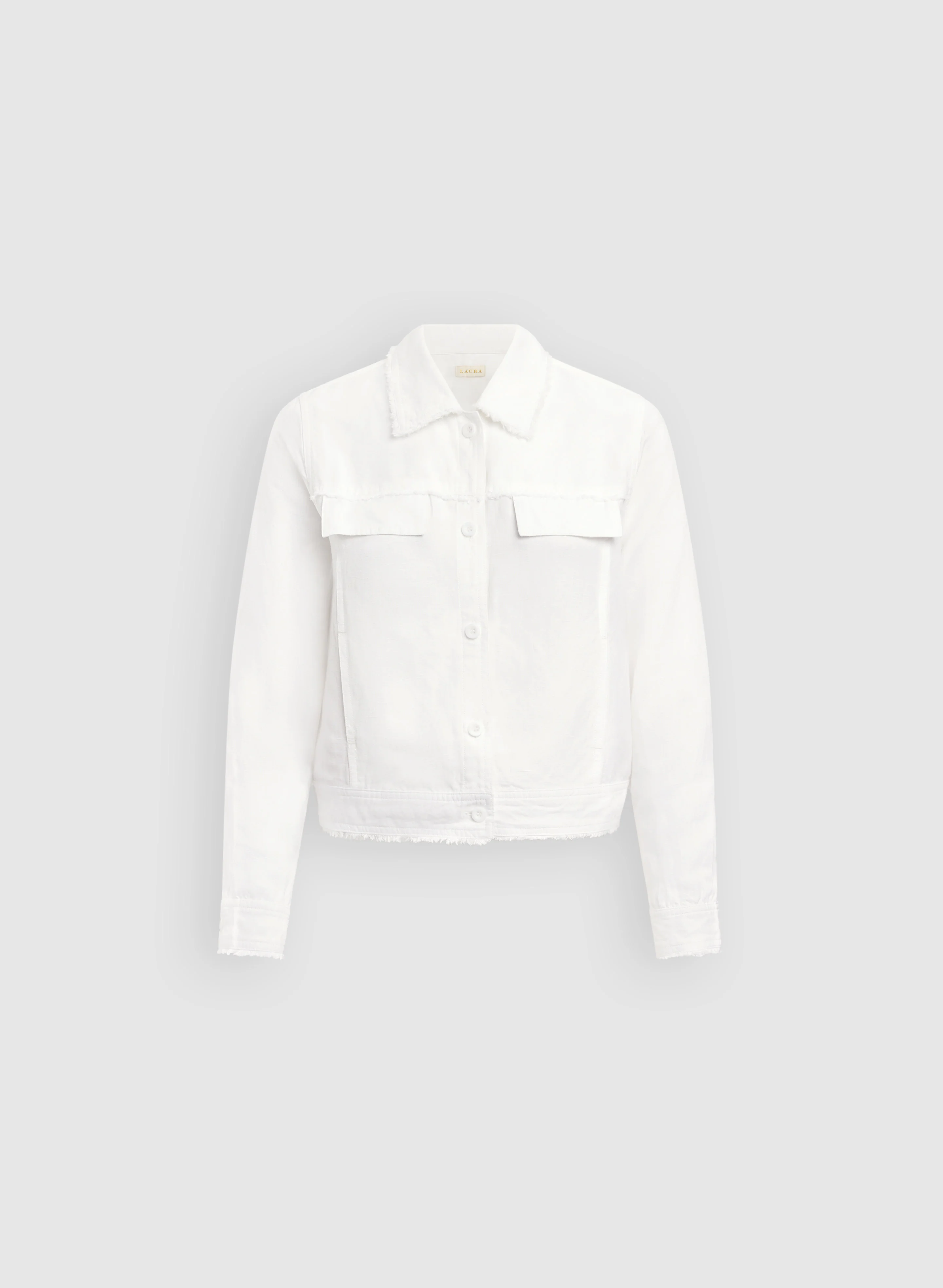 Frayed Linen-Blend Jacket - Image 6
