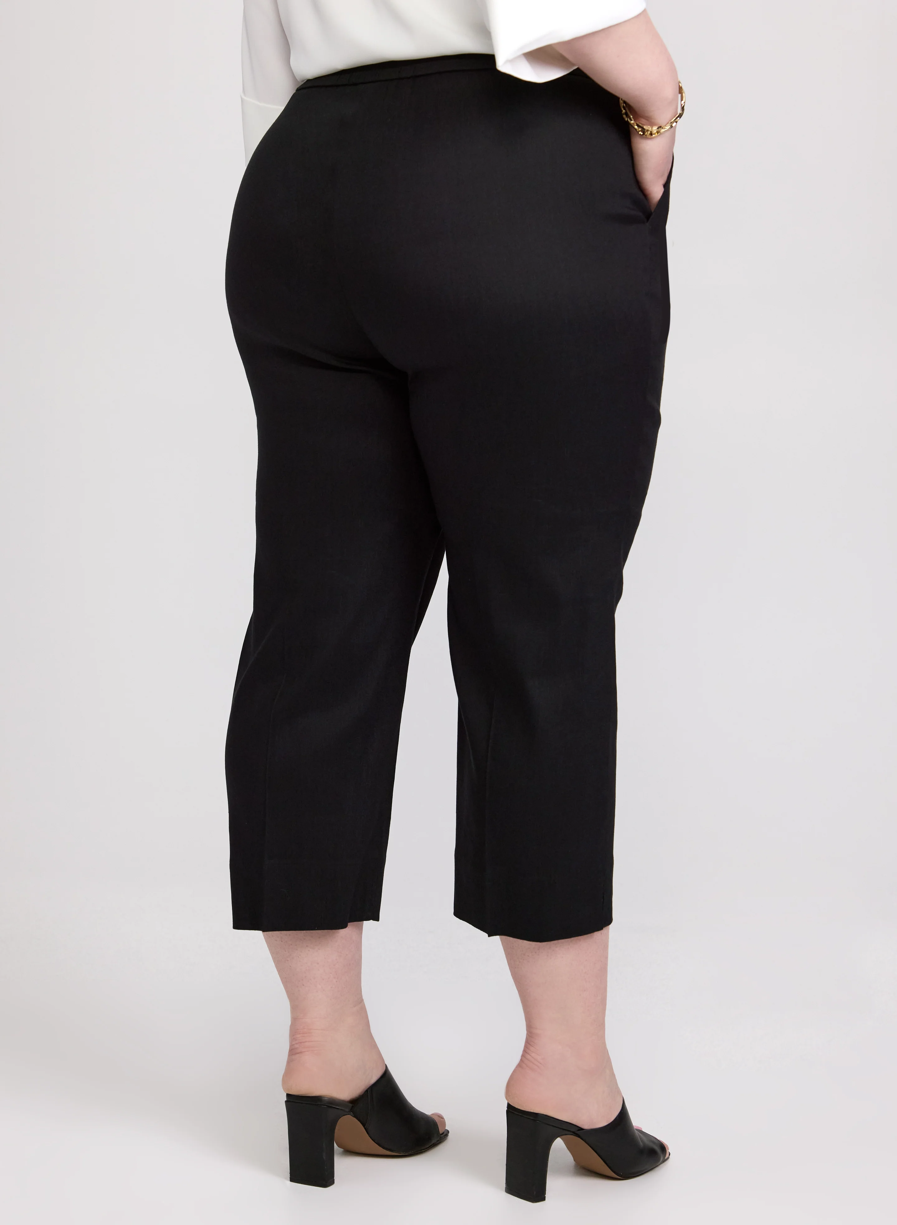 Linen-Blend Straight-Leg Capris - Image 2