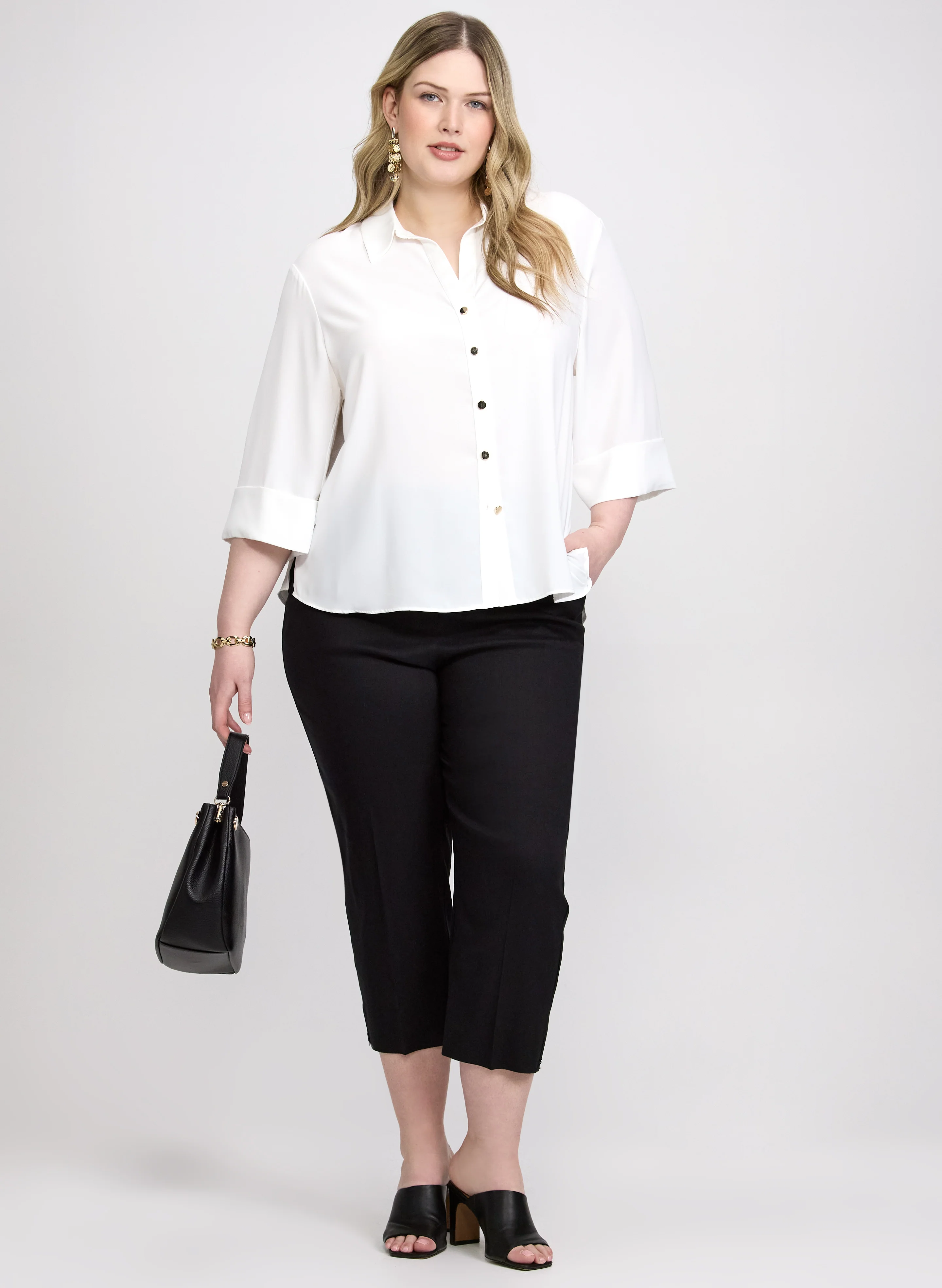 Linen-Blend Straight-Leg Capris - Image 3