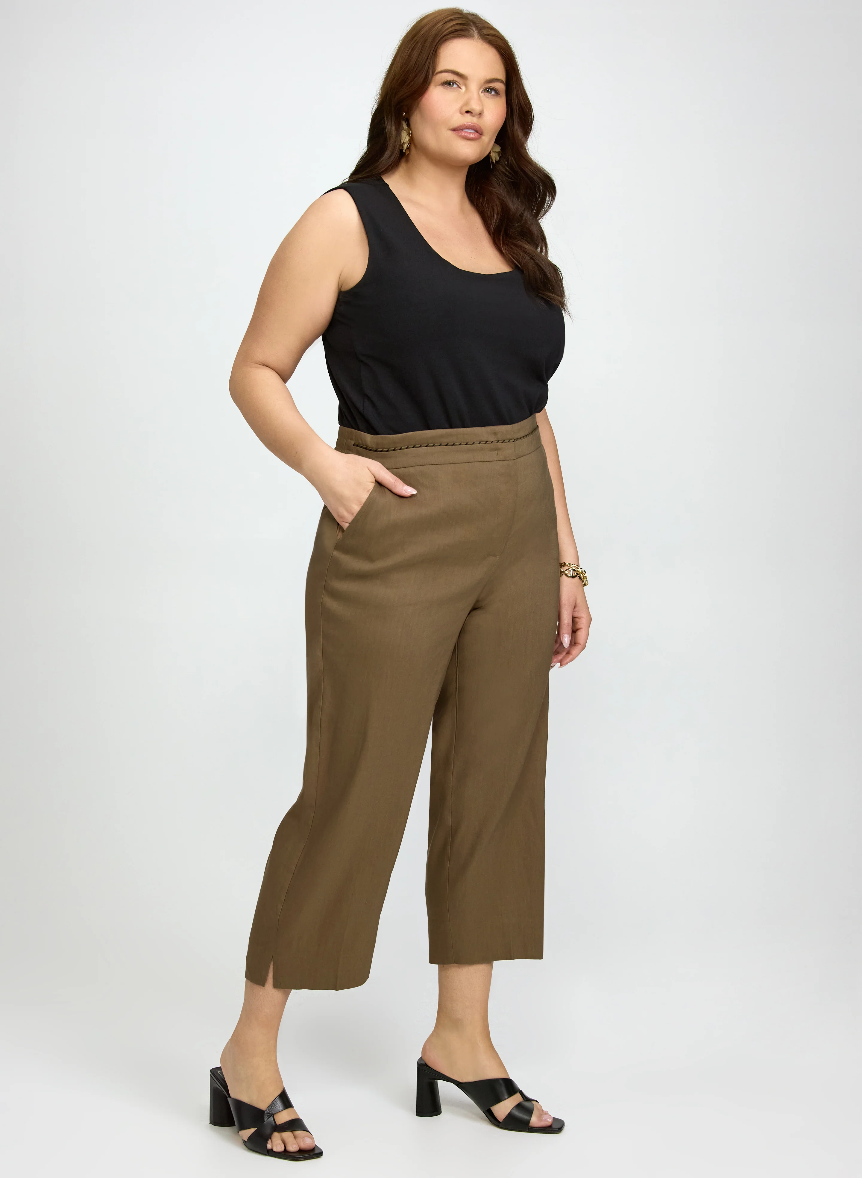 Linen-Blend Straight-Leg Capris - Image 5
