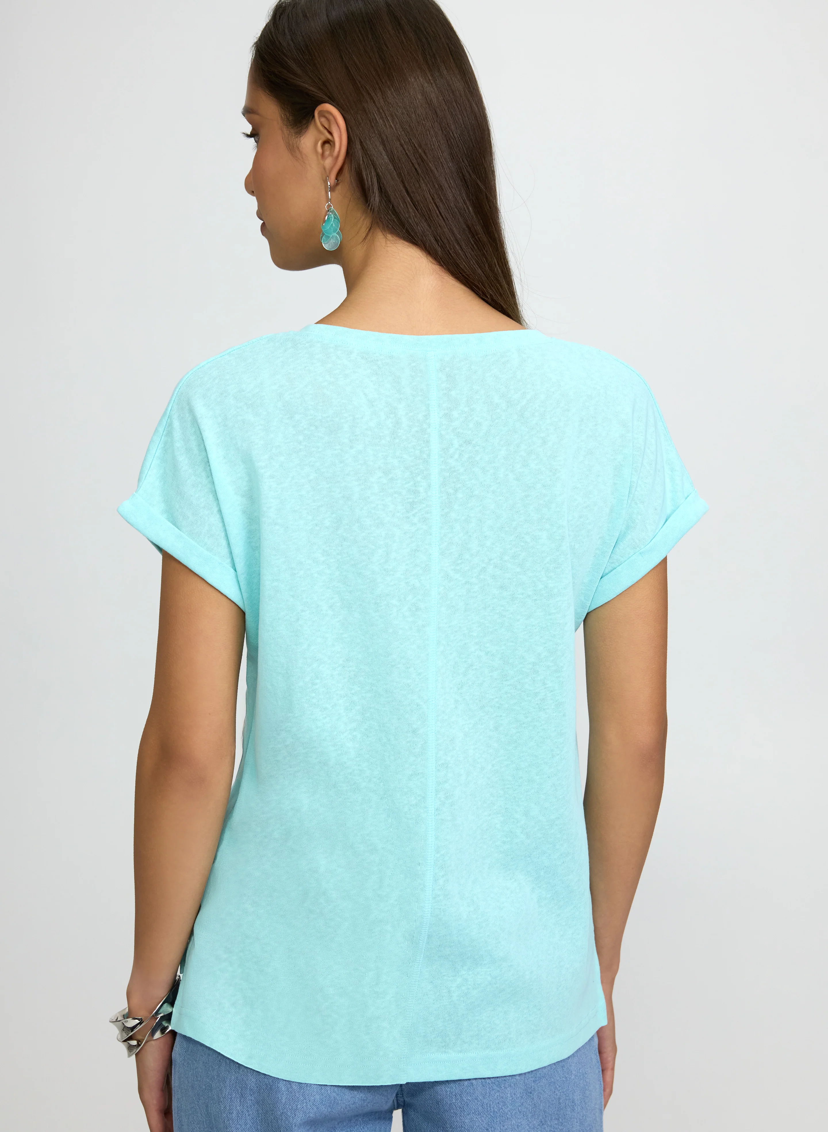 Linen-Blend T-Shirt - Image 4