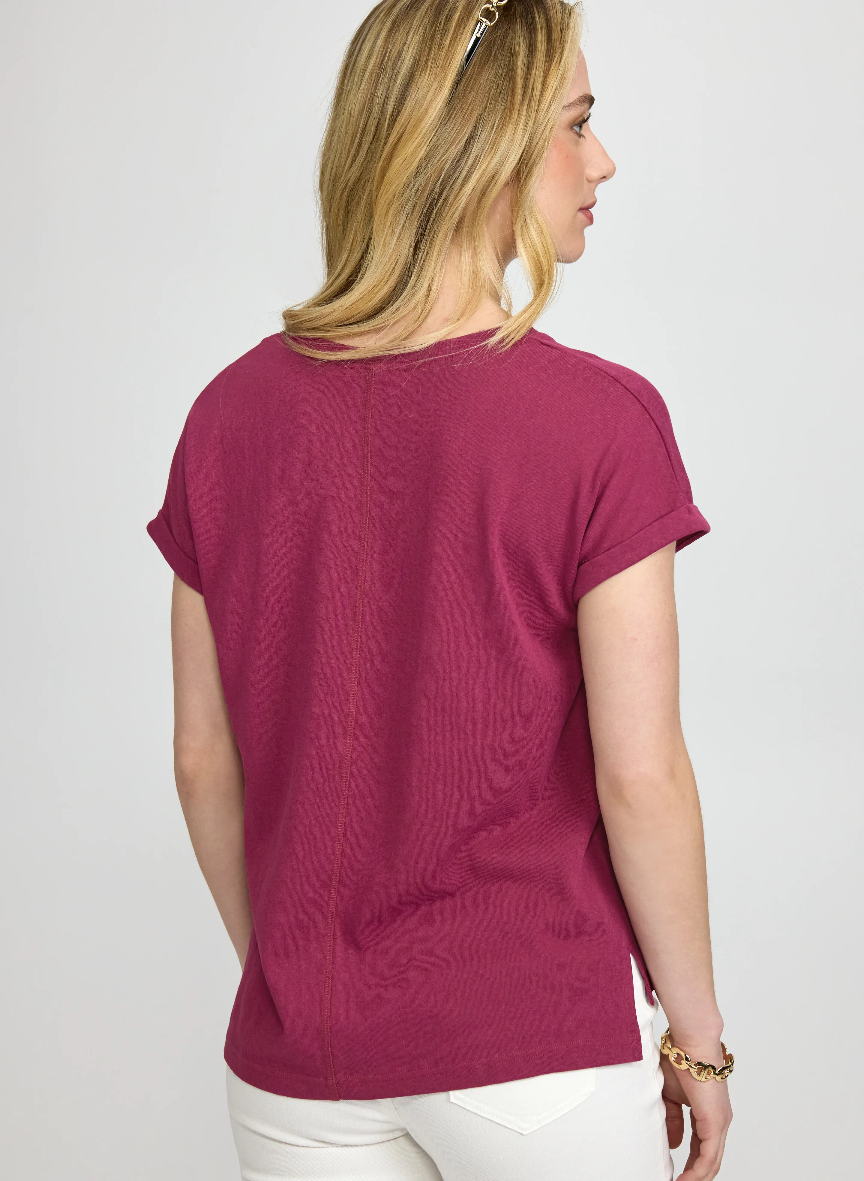 Linen-Blend T-Shirt - Image 4