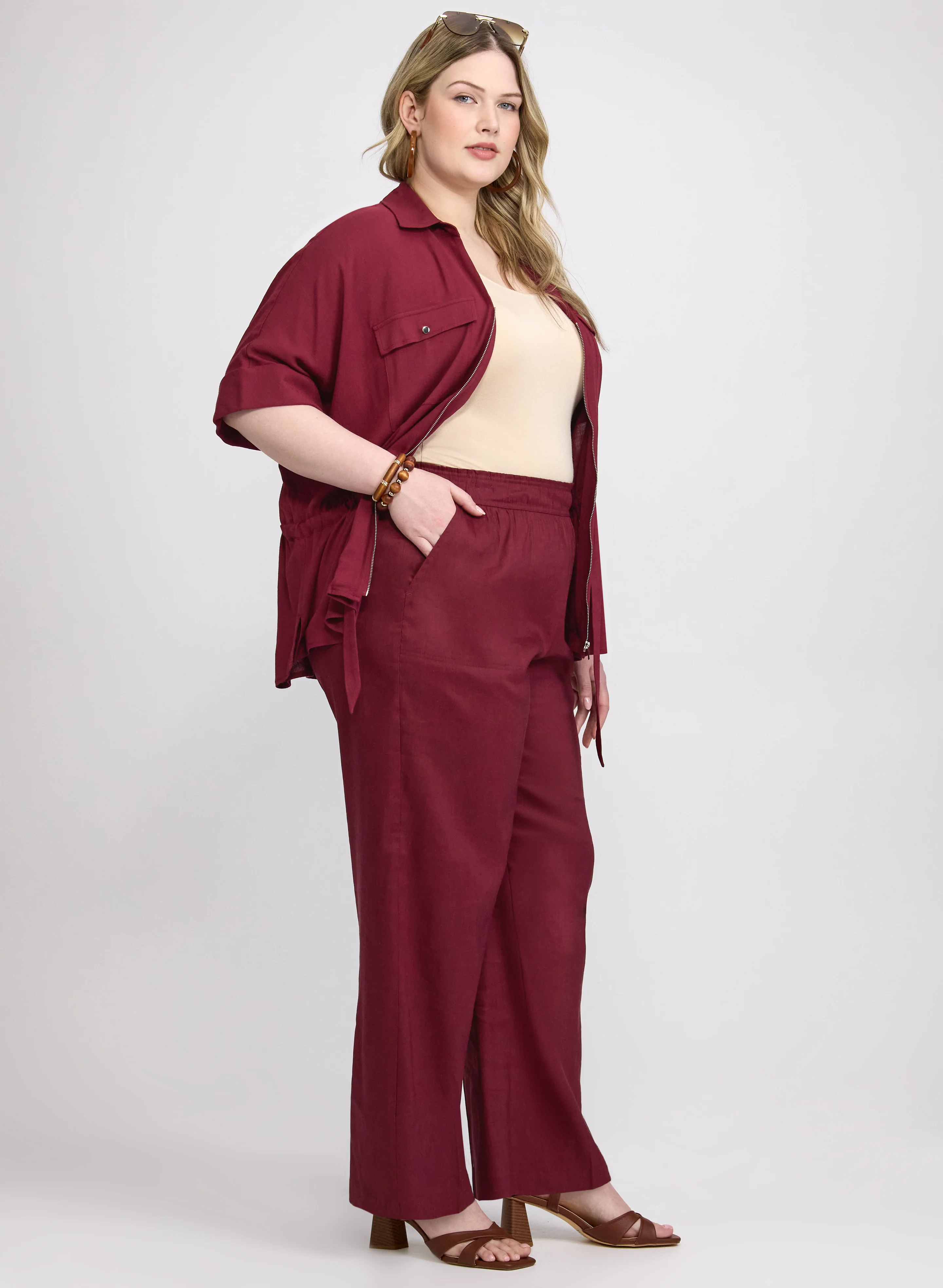 Linen-Blend Wide-Leg Pants - Image 4