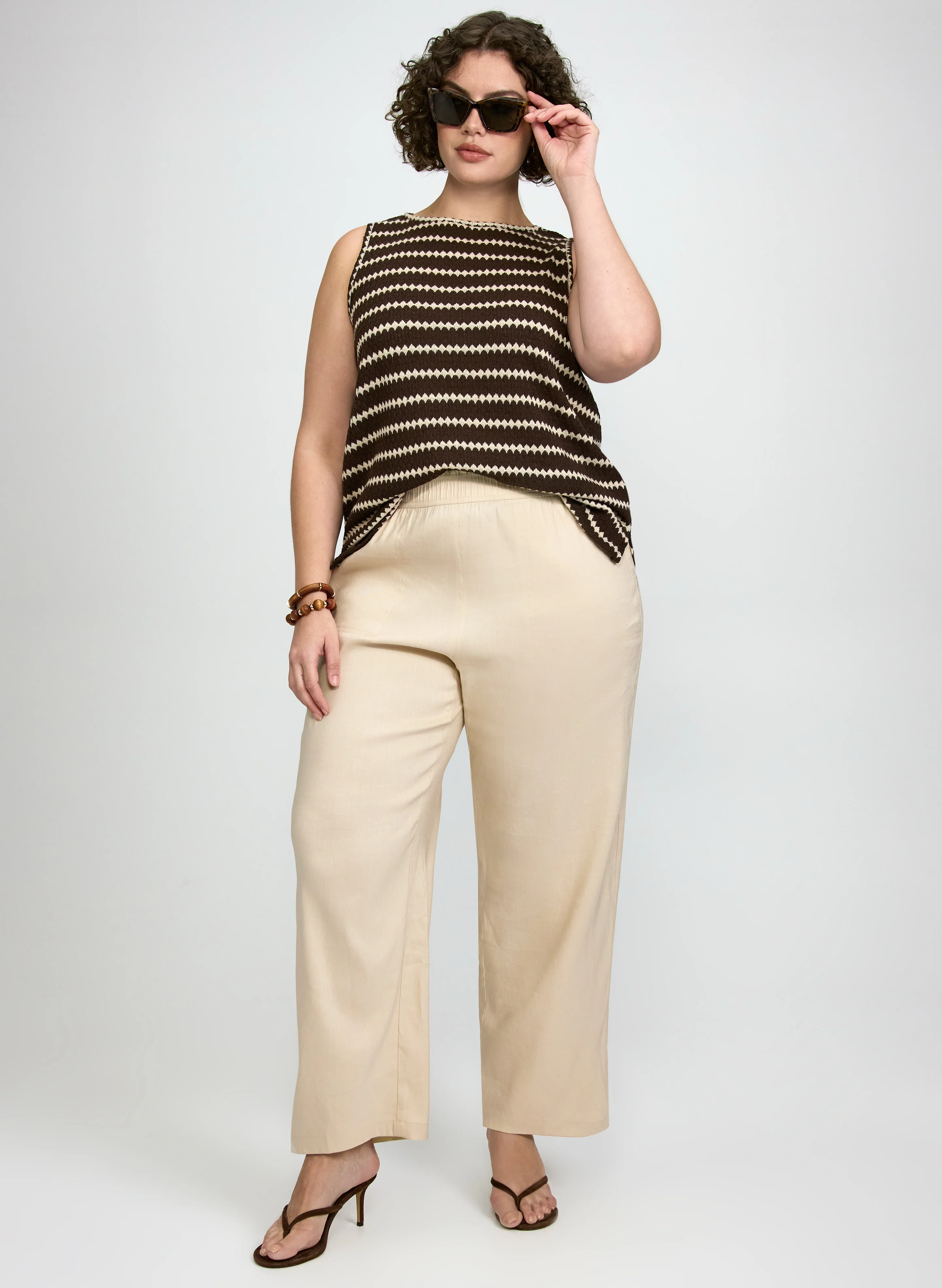 Linen-Blend Wide-Leg Pants - Image 2
