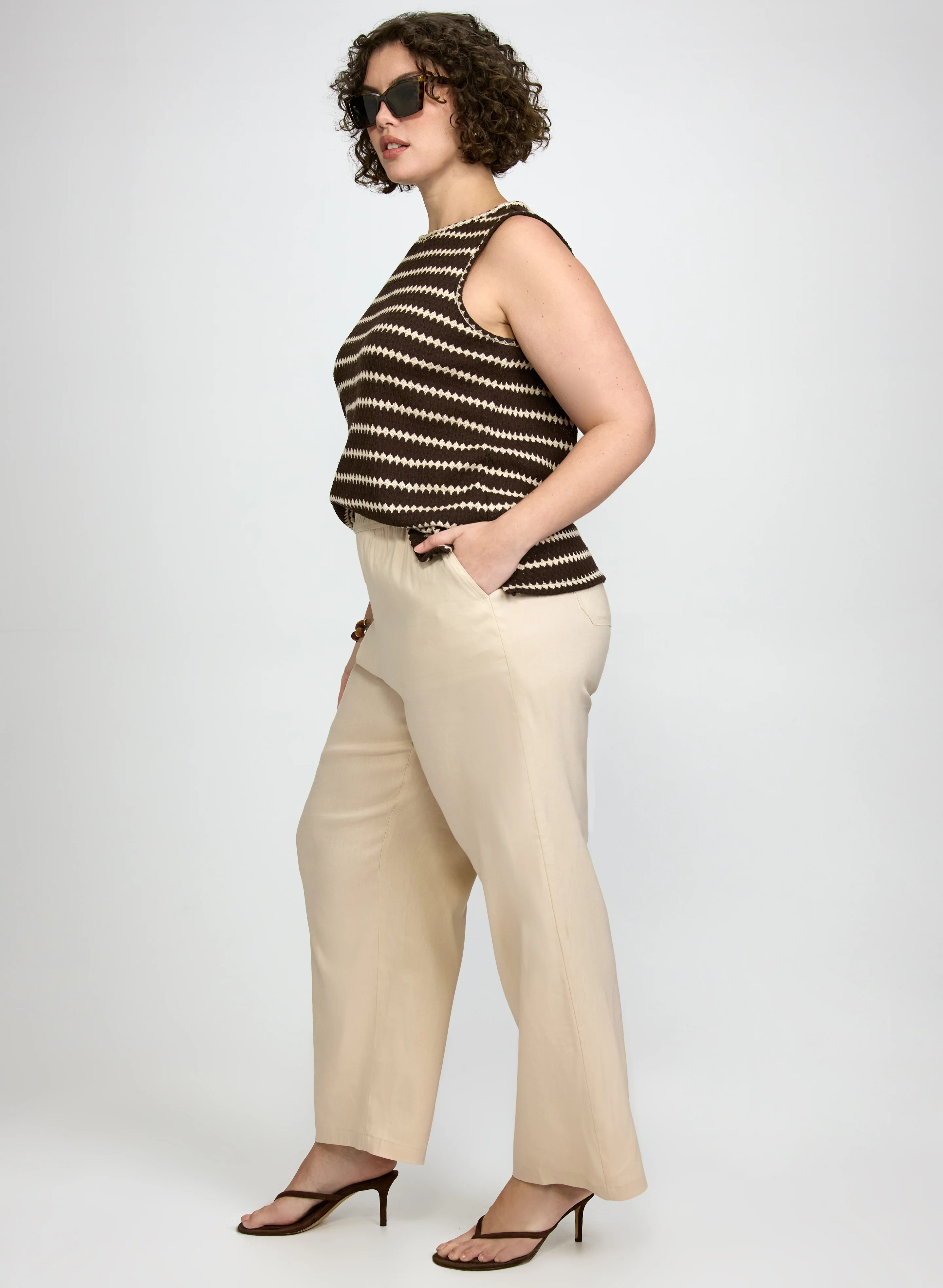 Linen-Blend Wide-Leg Pants - Image 6