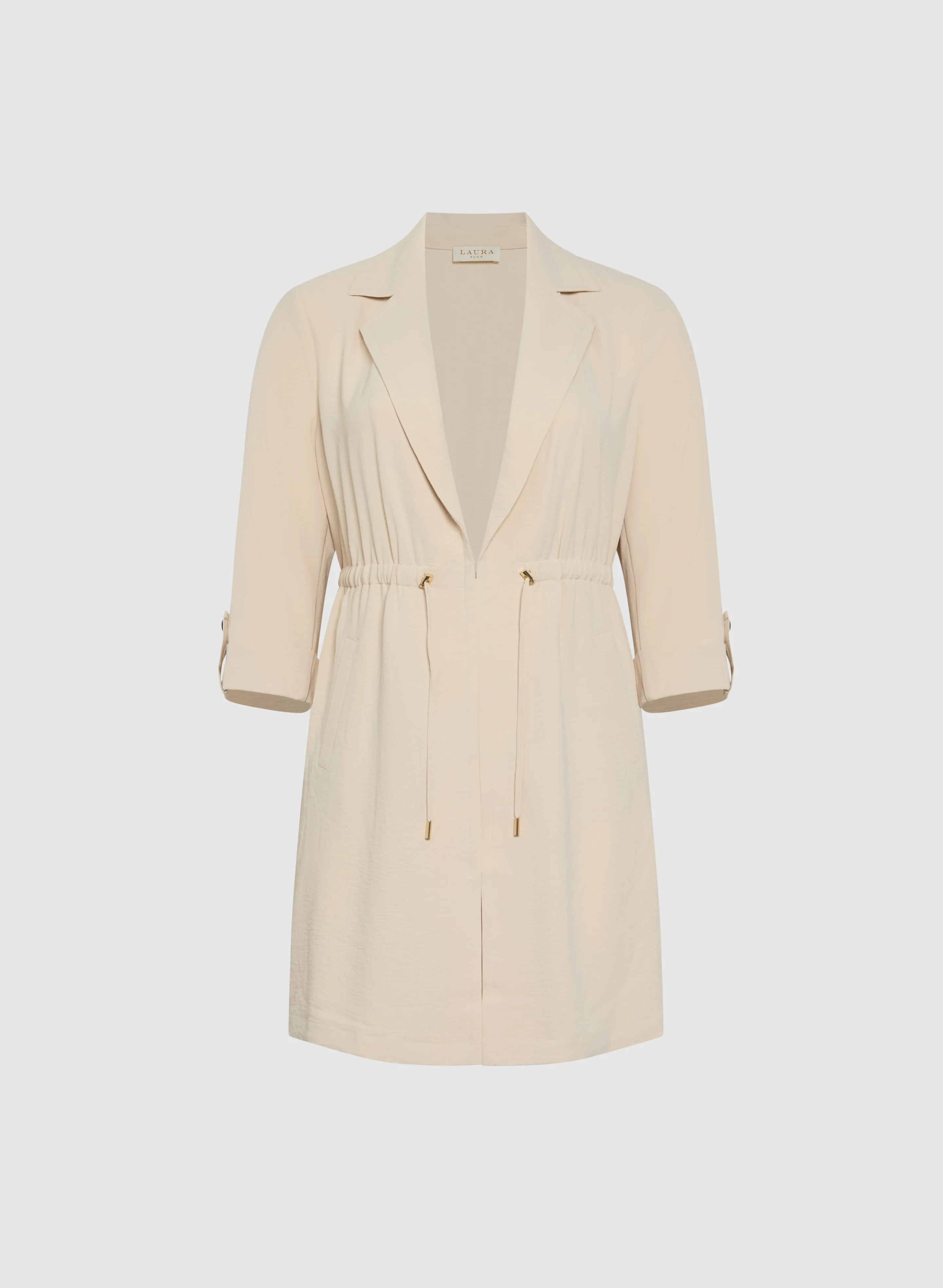 Long Drawstring Waist Jacket - Image 6