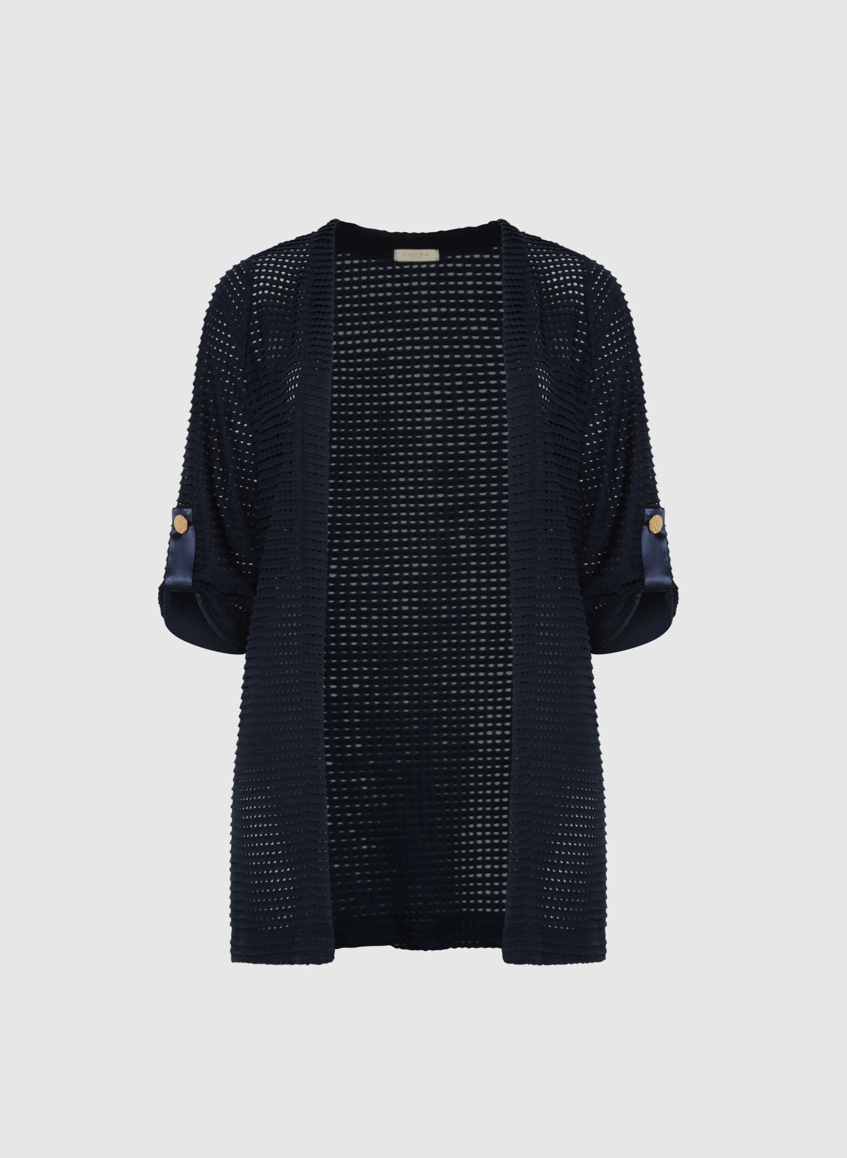 Long Open Knit Cardigan - Image 6