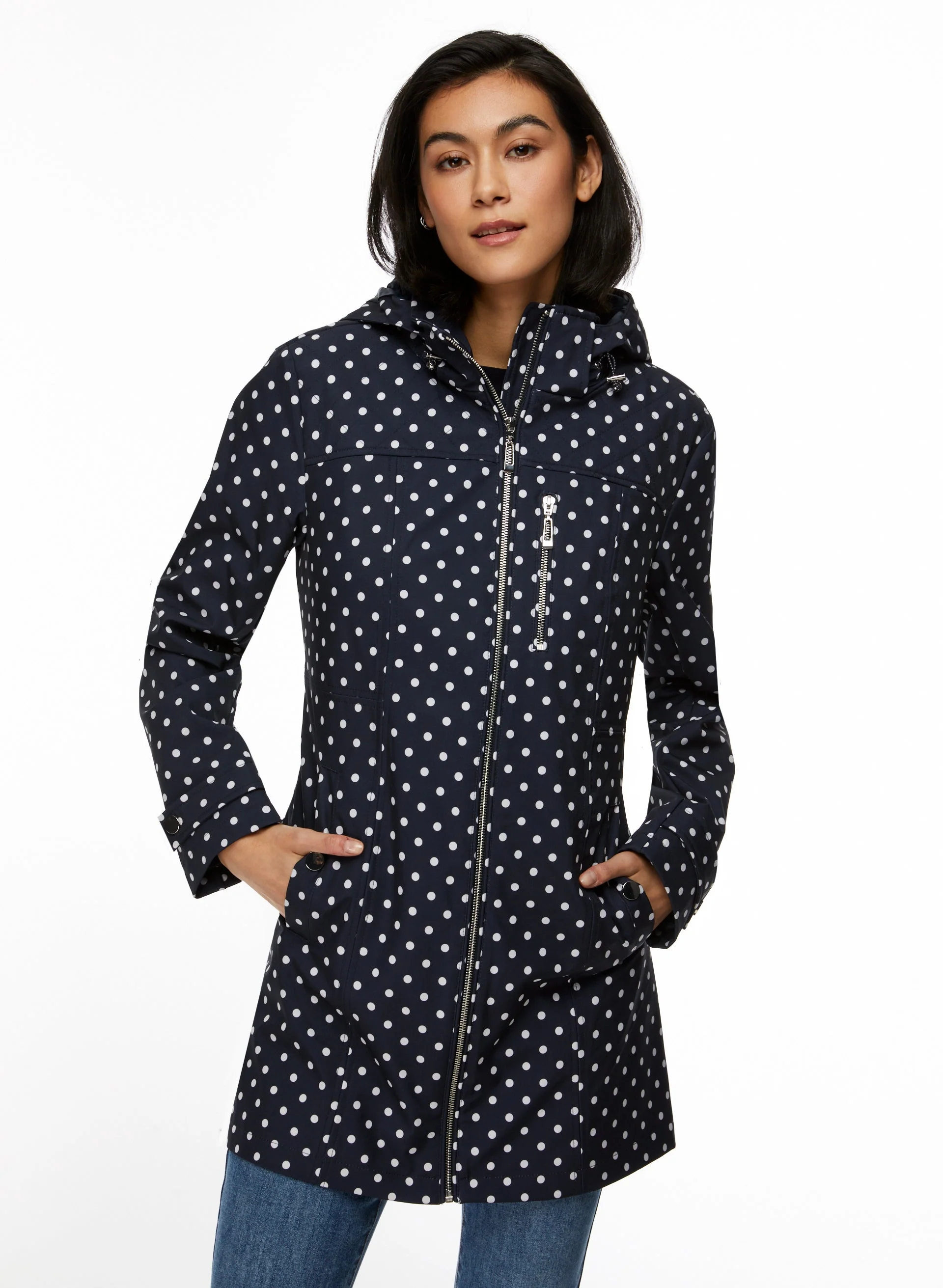 Long Polka Dot Raincoat - Image 4