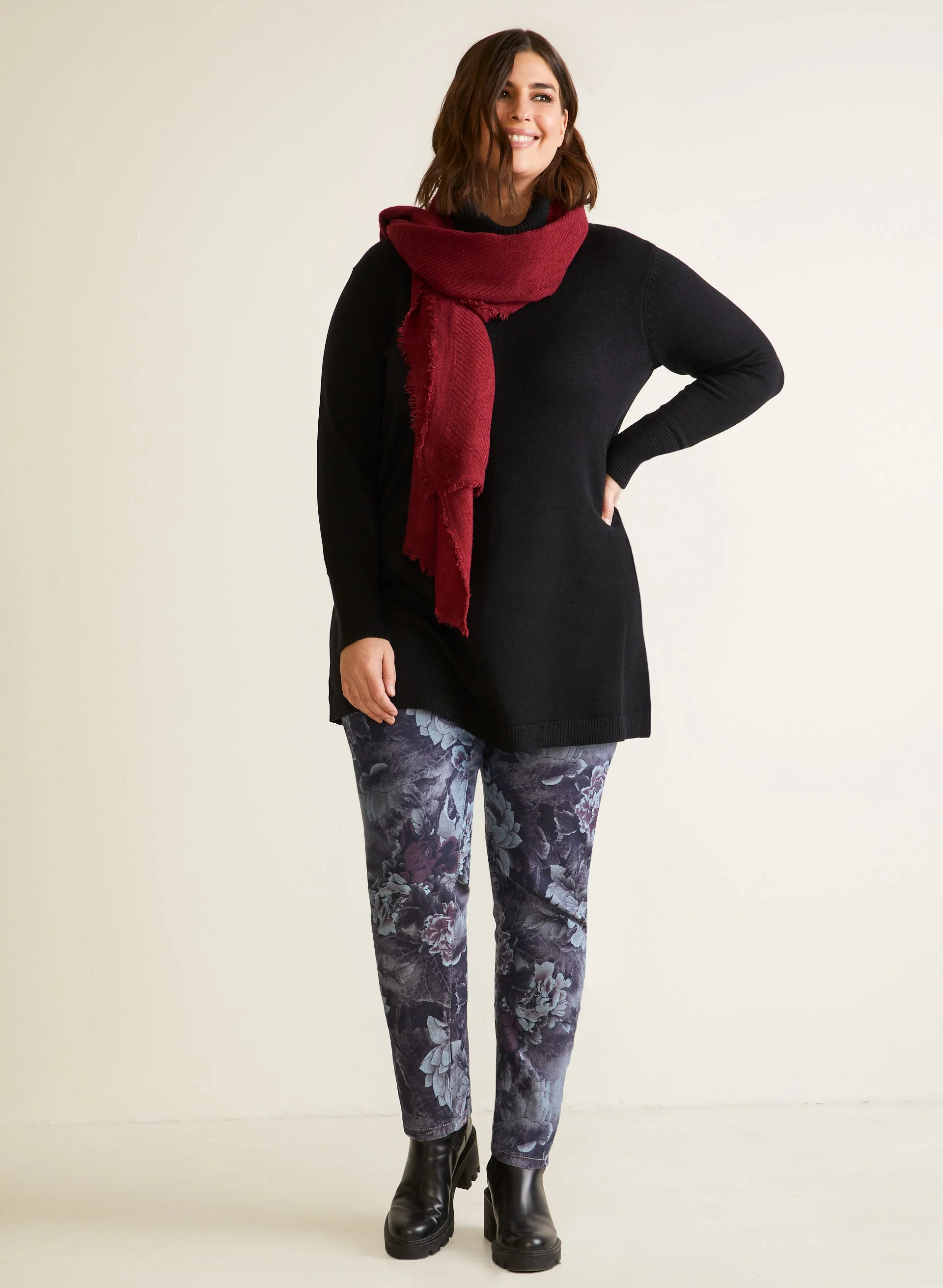 Long Sleeve Cowl Neck Sweater - Image 4