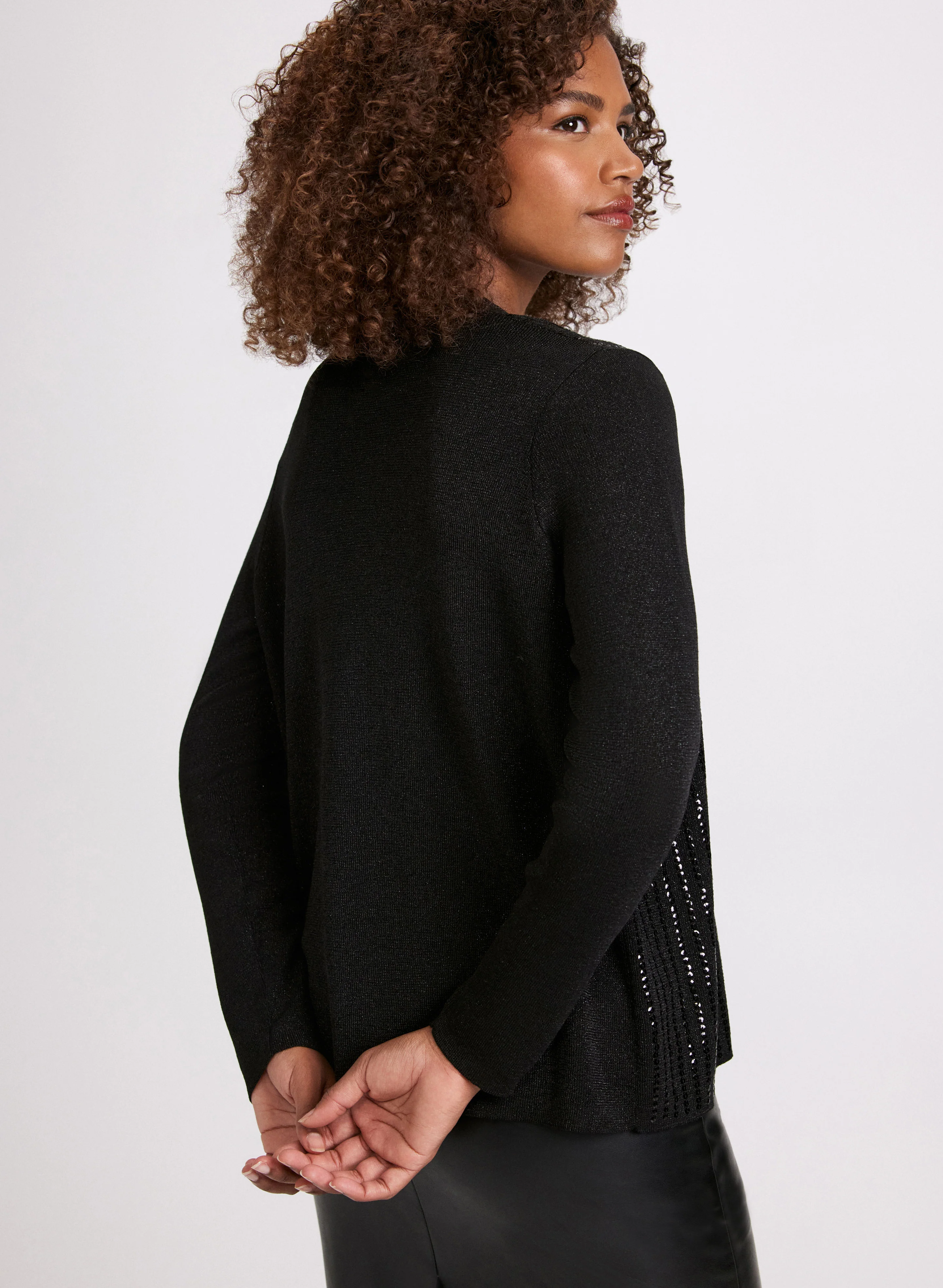 Long Sleeve Sequin Cardigan - Image 4