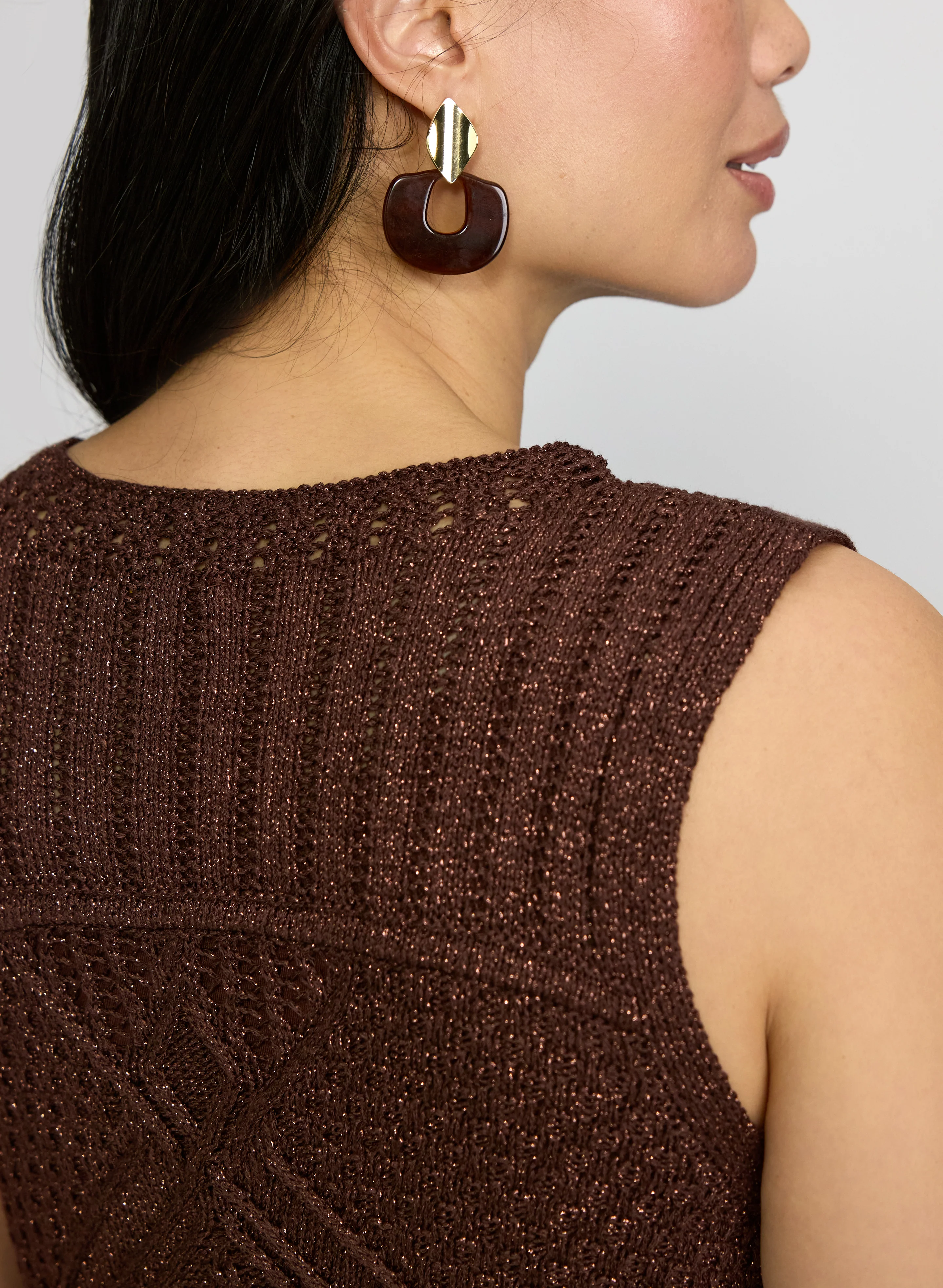 Lurex Fringe Detail Knit - Image 5