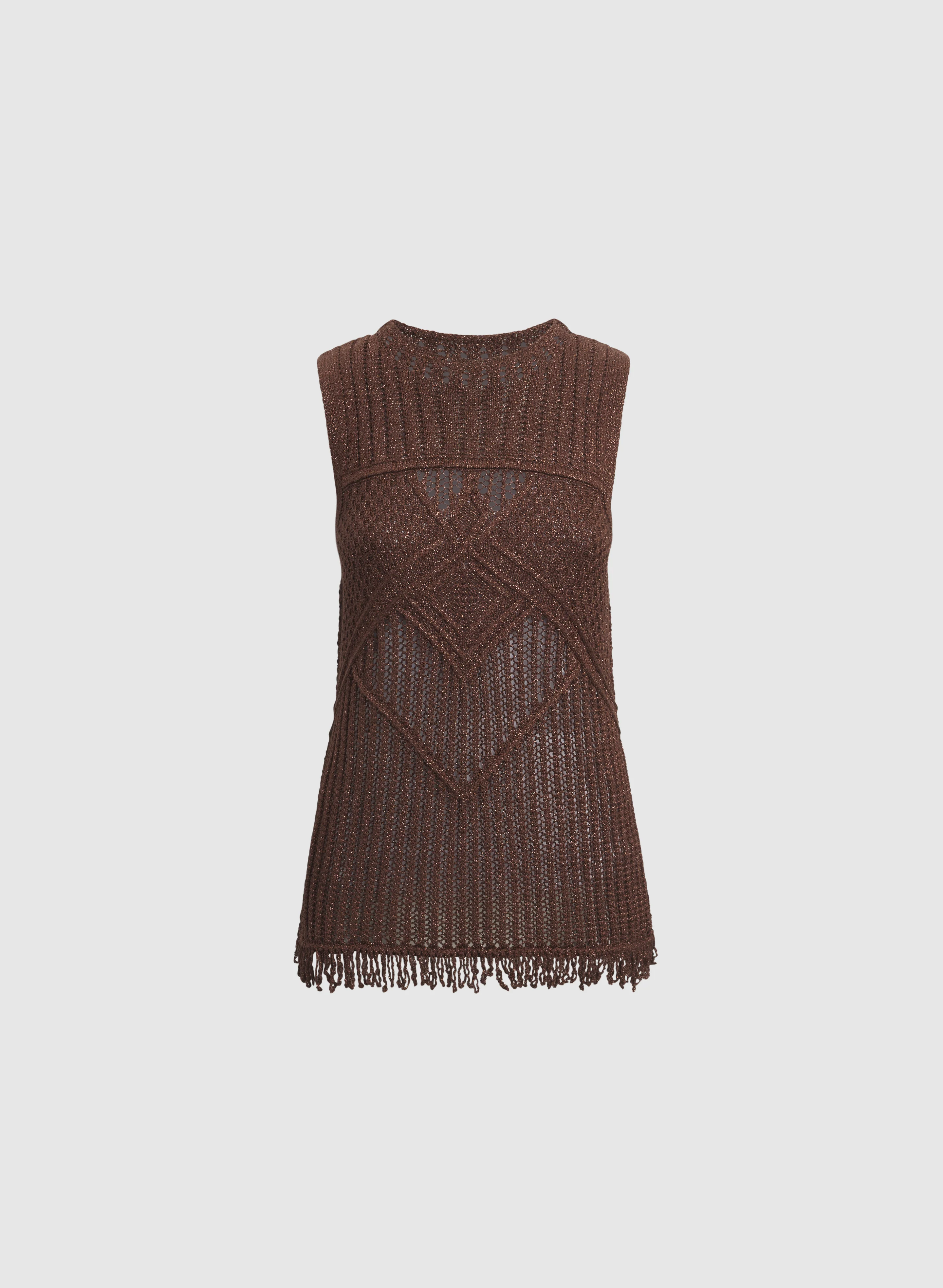 Lurex Fringe Detail Knit - Image 7