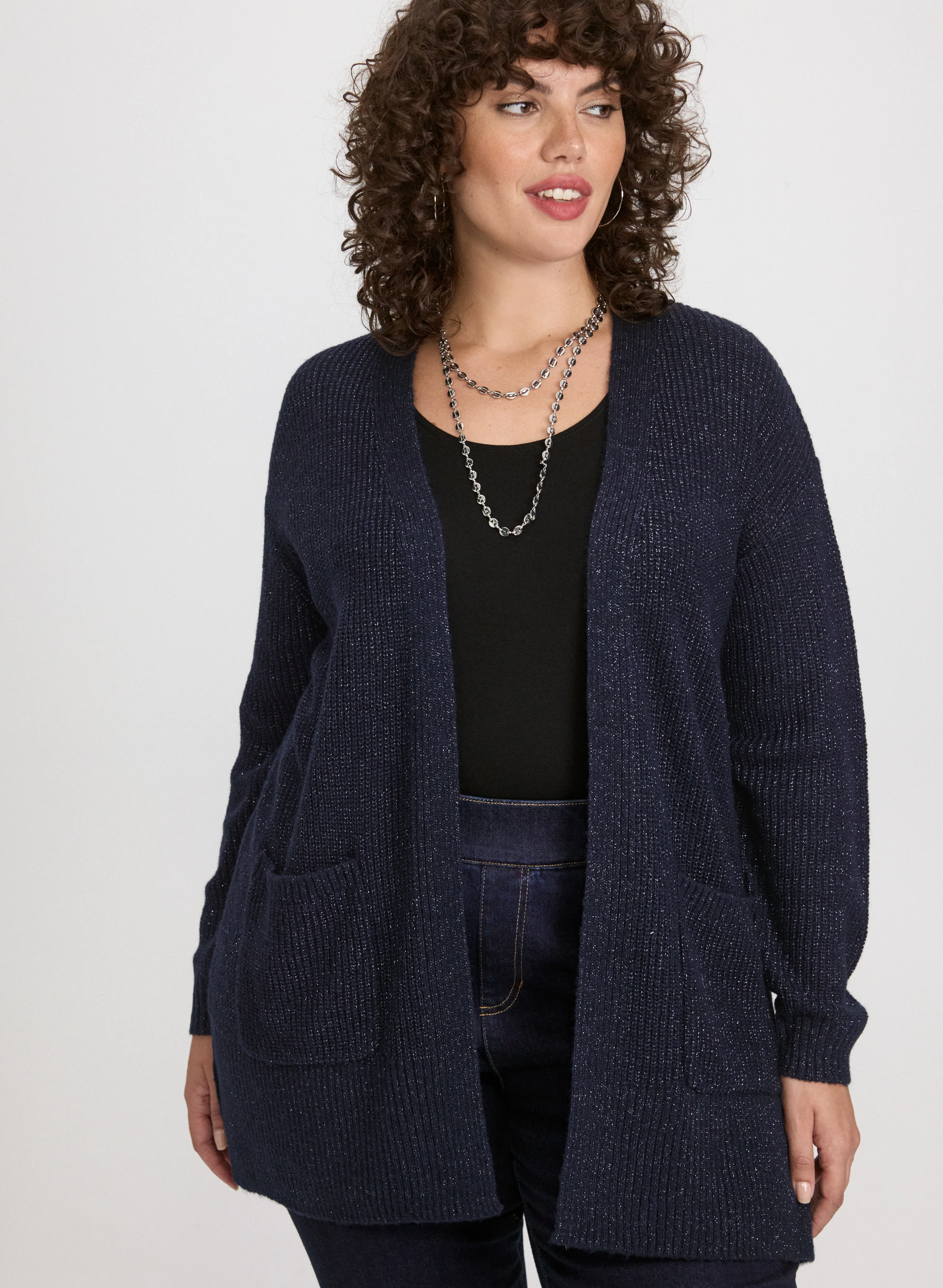 Lurex Knit Cardigan