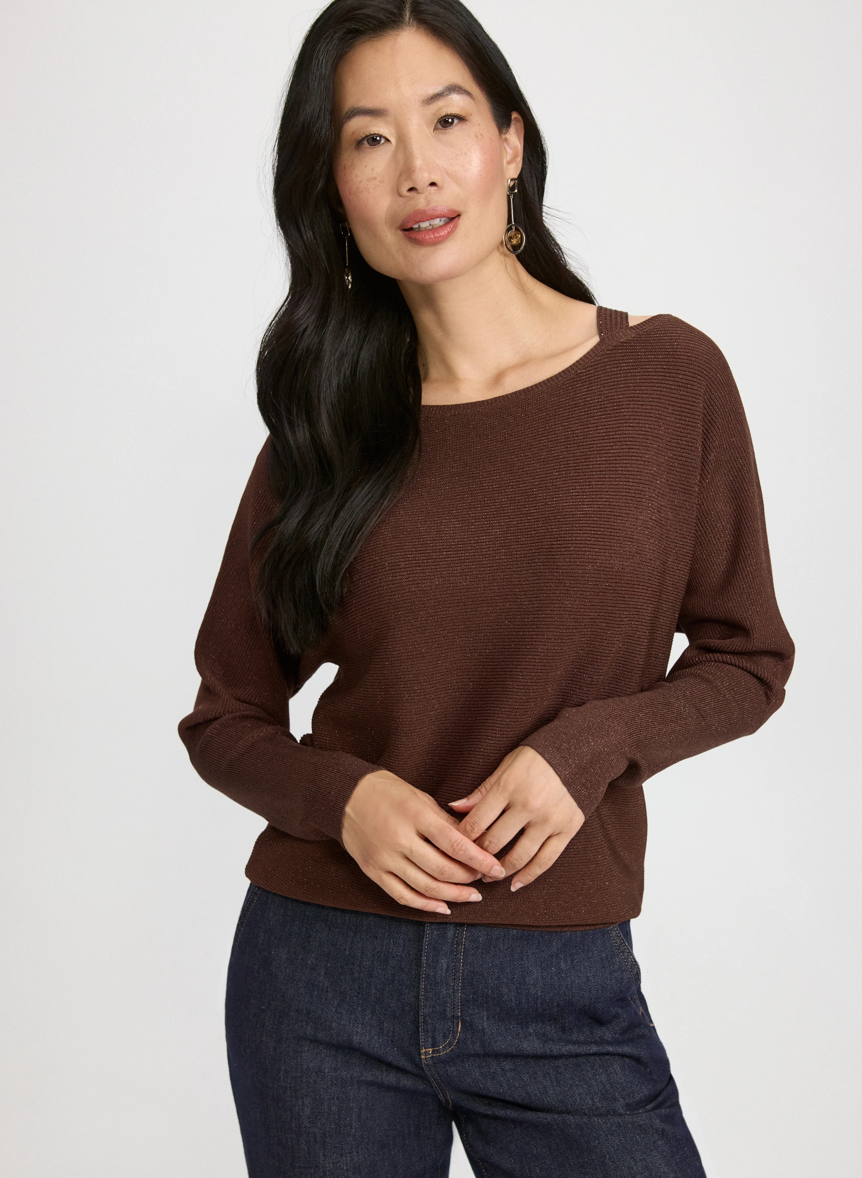 Lurex Knit Pullover