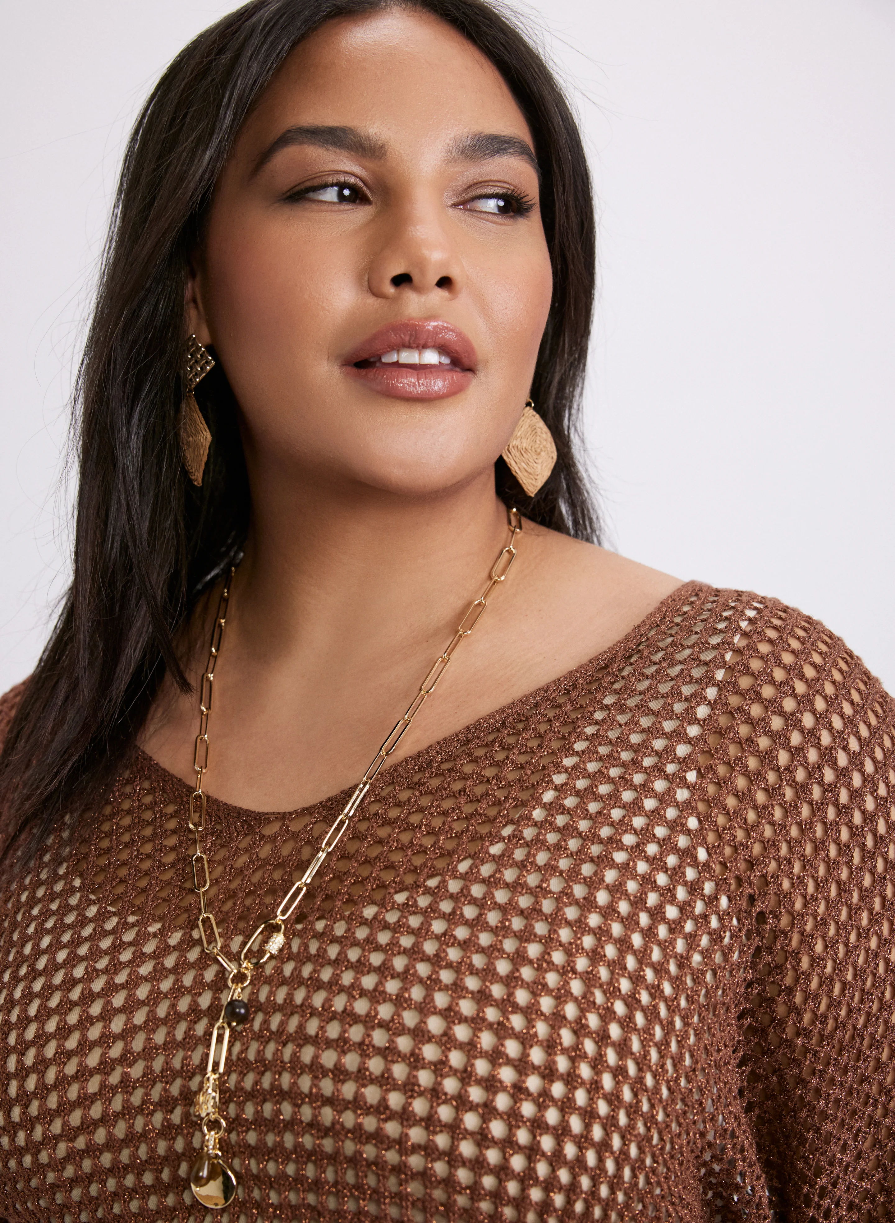 Lurex Open Knit Sweater - Image 4