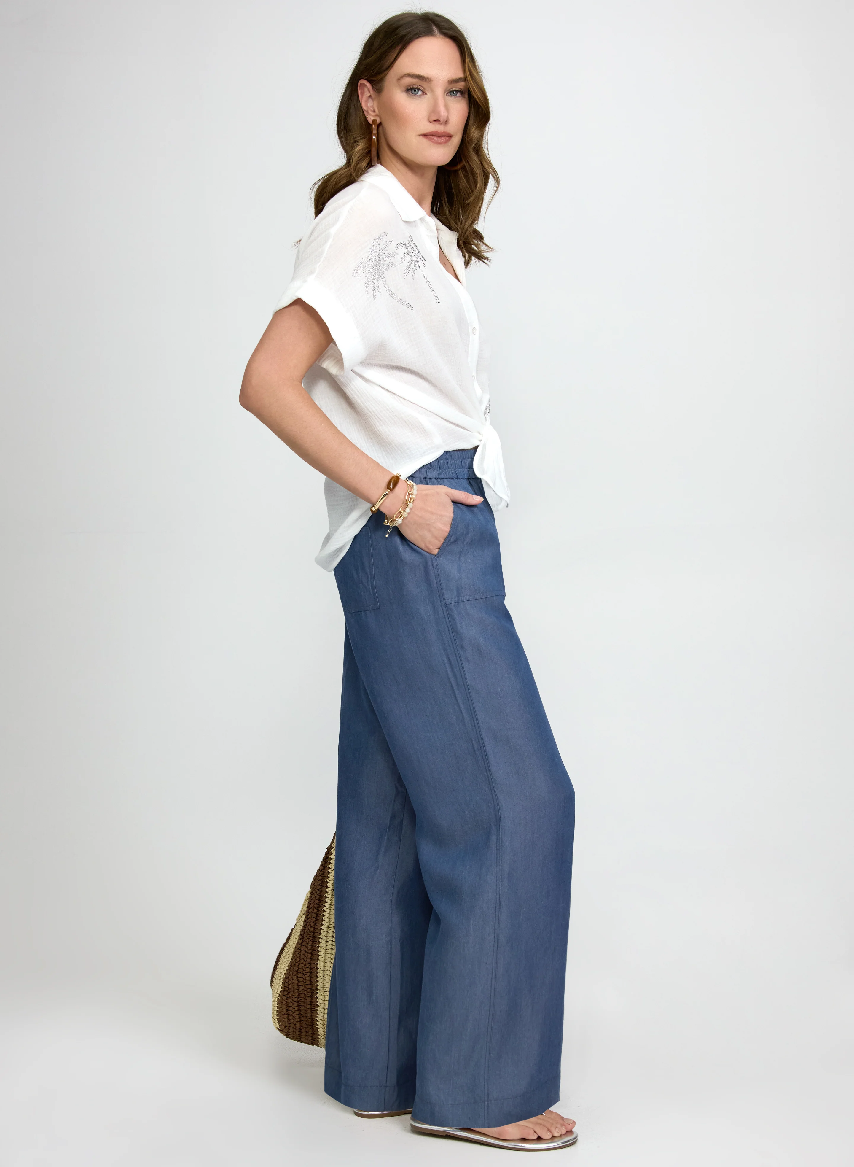 Lyocell Wide-Leg Pants - Image 3