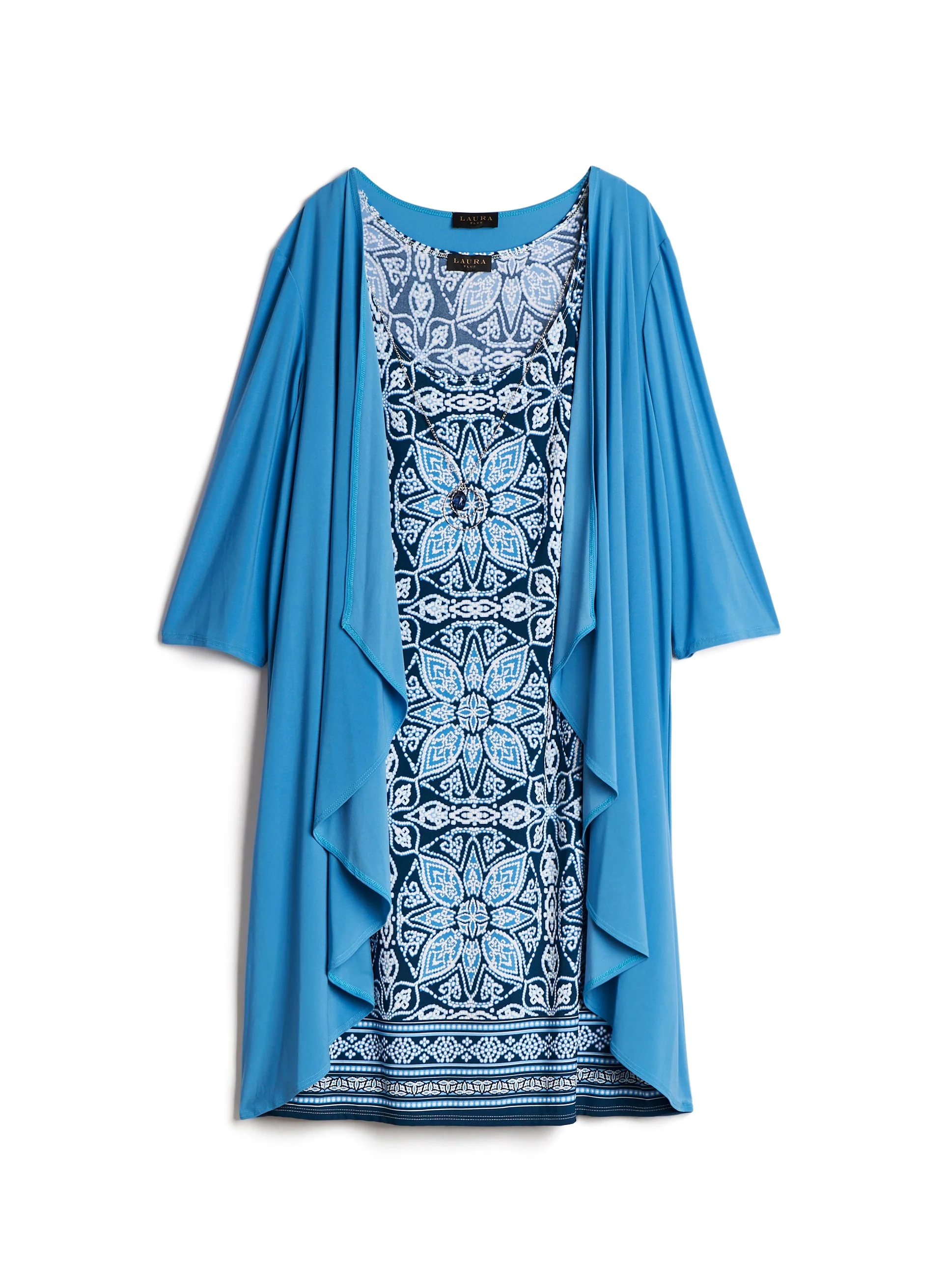 Medallion Print Dress & Jacket Set - Image 4