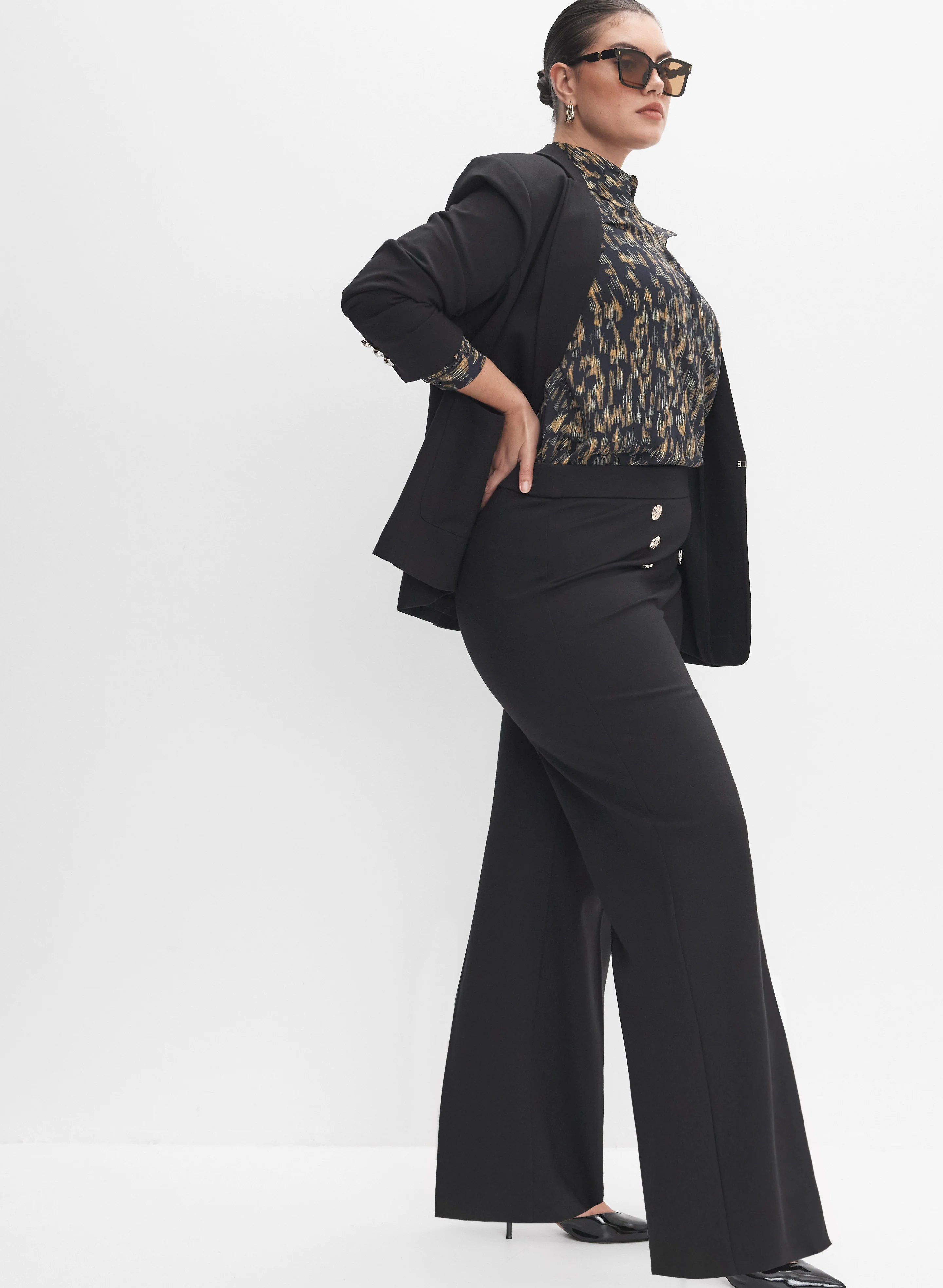 Melanie Lyne - Button Detail Pants - Image 4