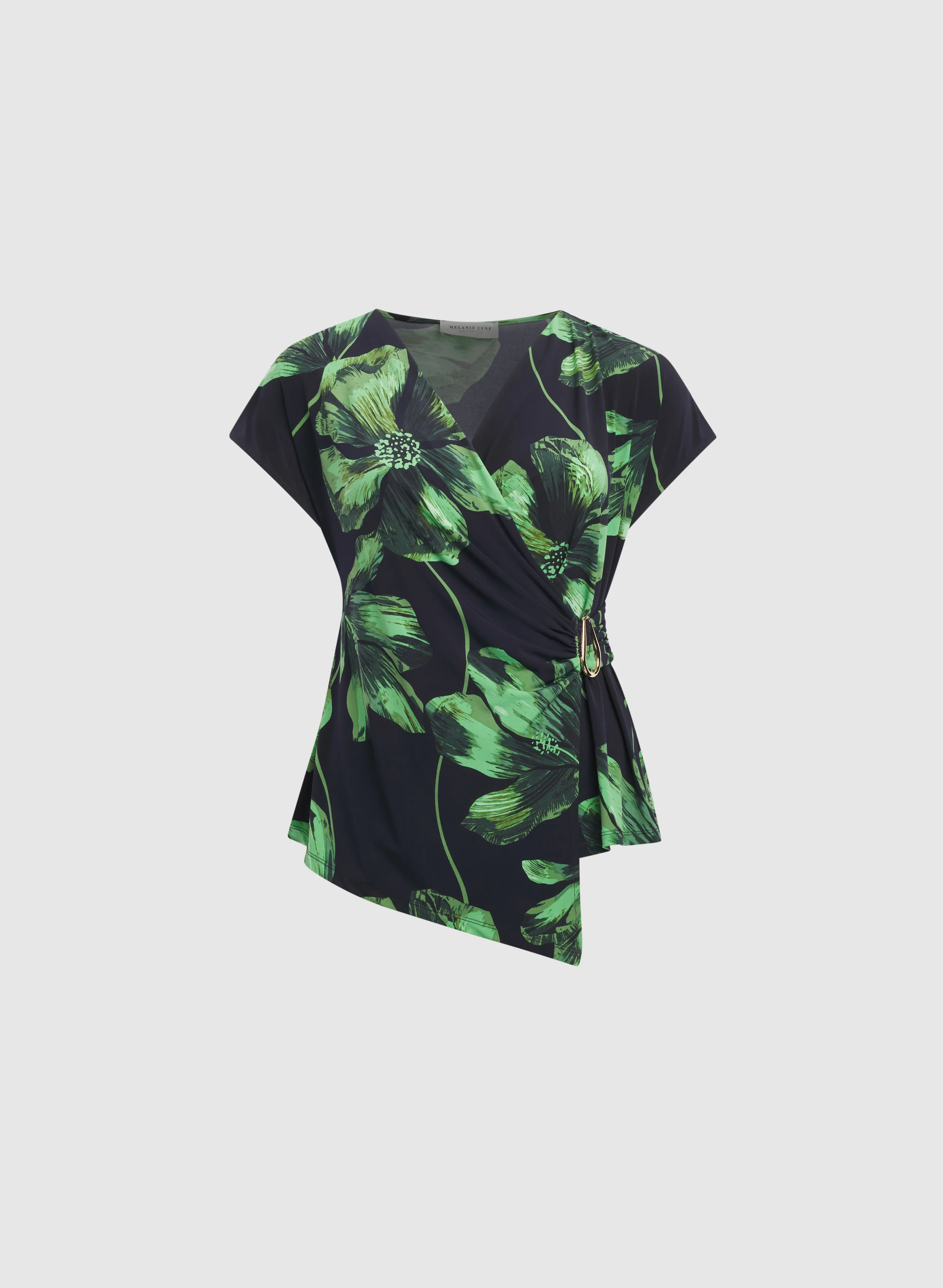 Melanie Lyne - Floral Faux-Wrap Top - Image 6