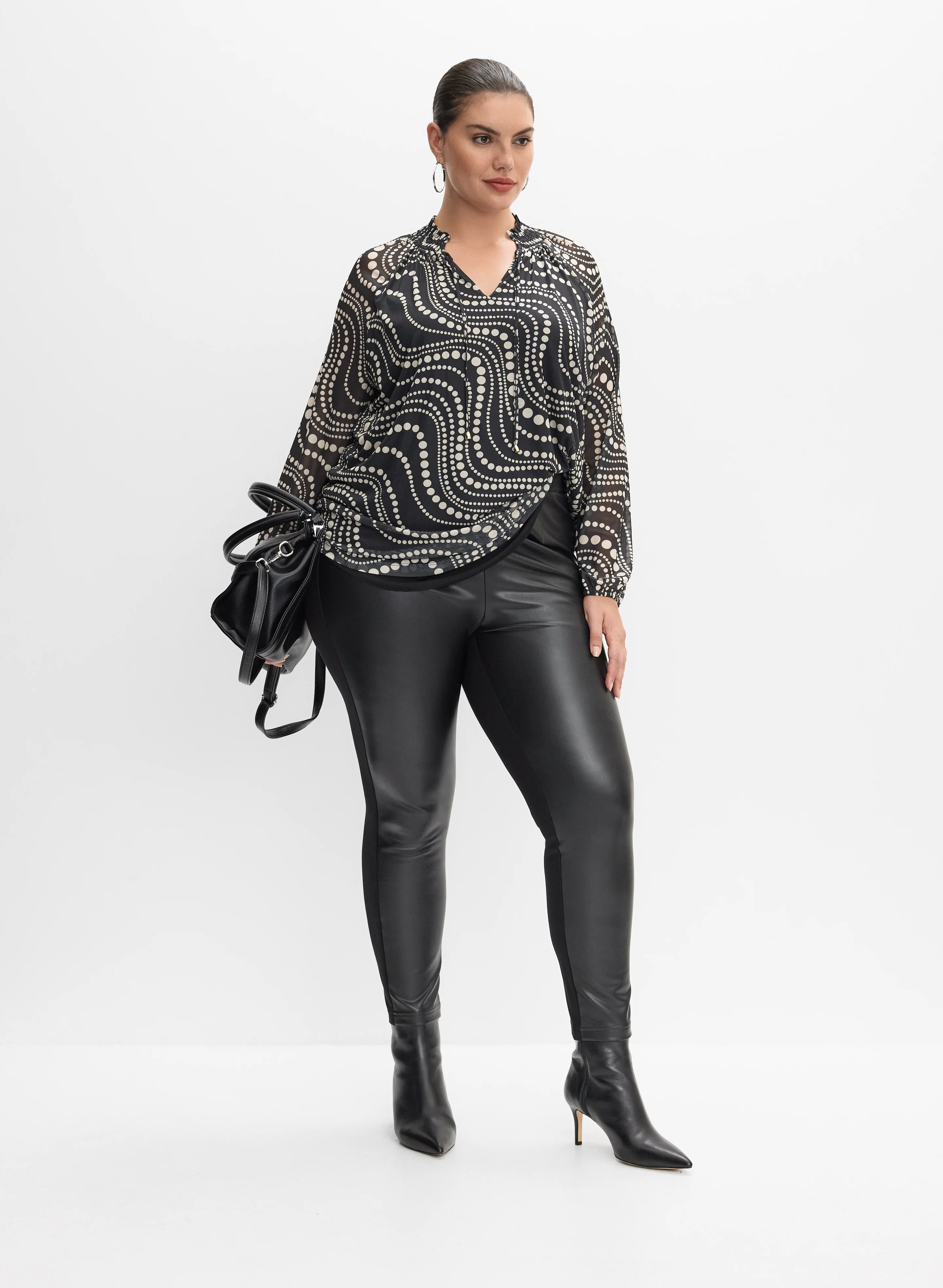 Melanie Lyne - Vegan Leather Front Leggings - Image 3