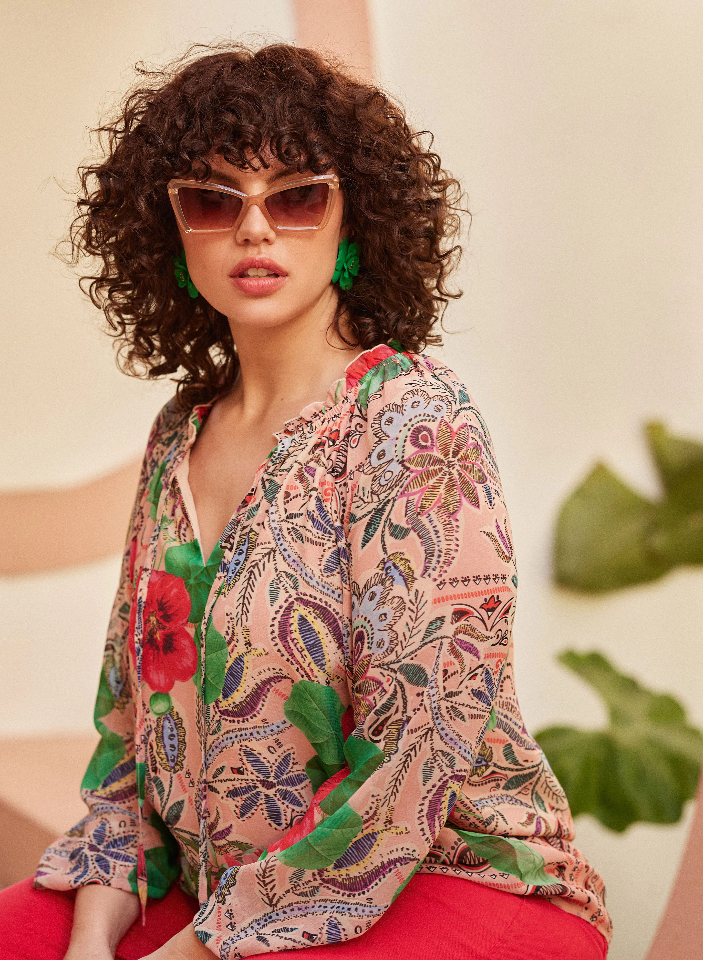 Melanie Lyne - Mixed Print Blouse - Image 4