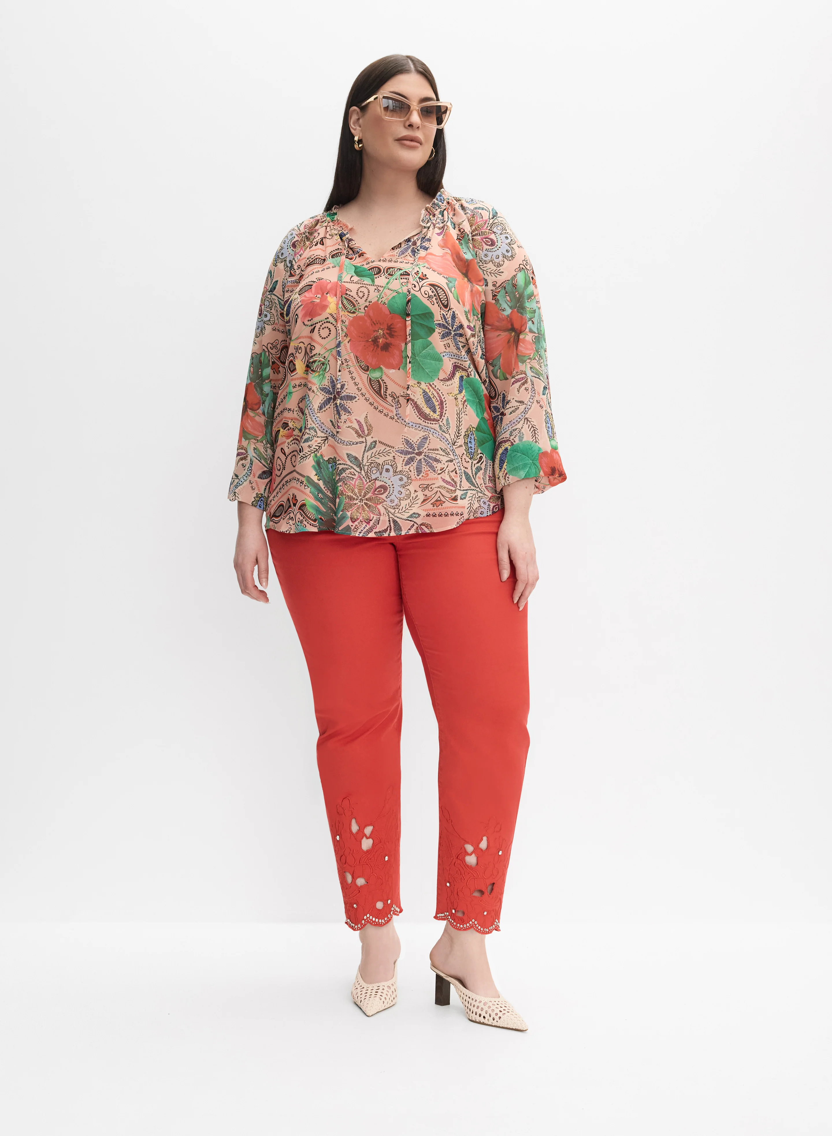 Melanie Lyne - Mixed Print Blouse - Image 5
