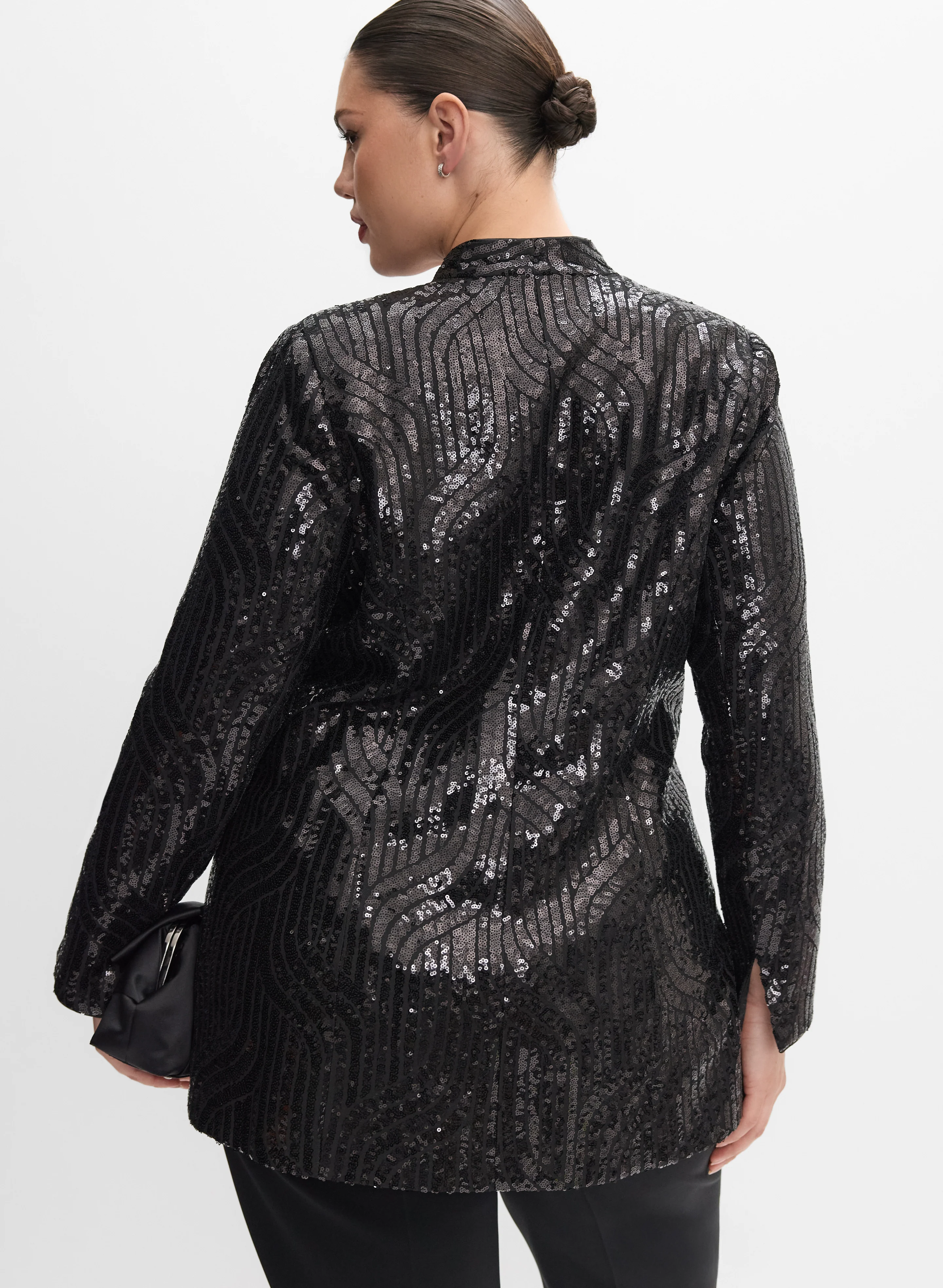 Melanie Lyne - Sequined Open-Front Jacket - Image 5