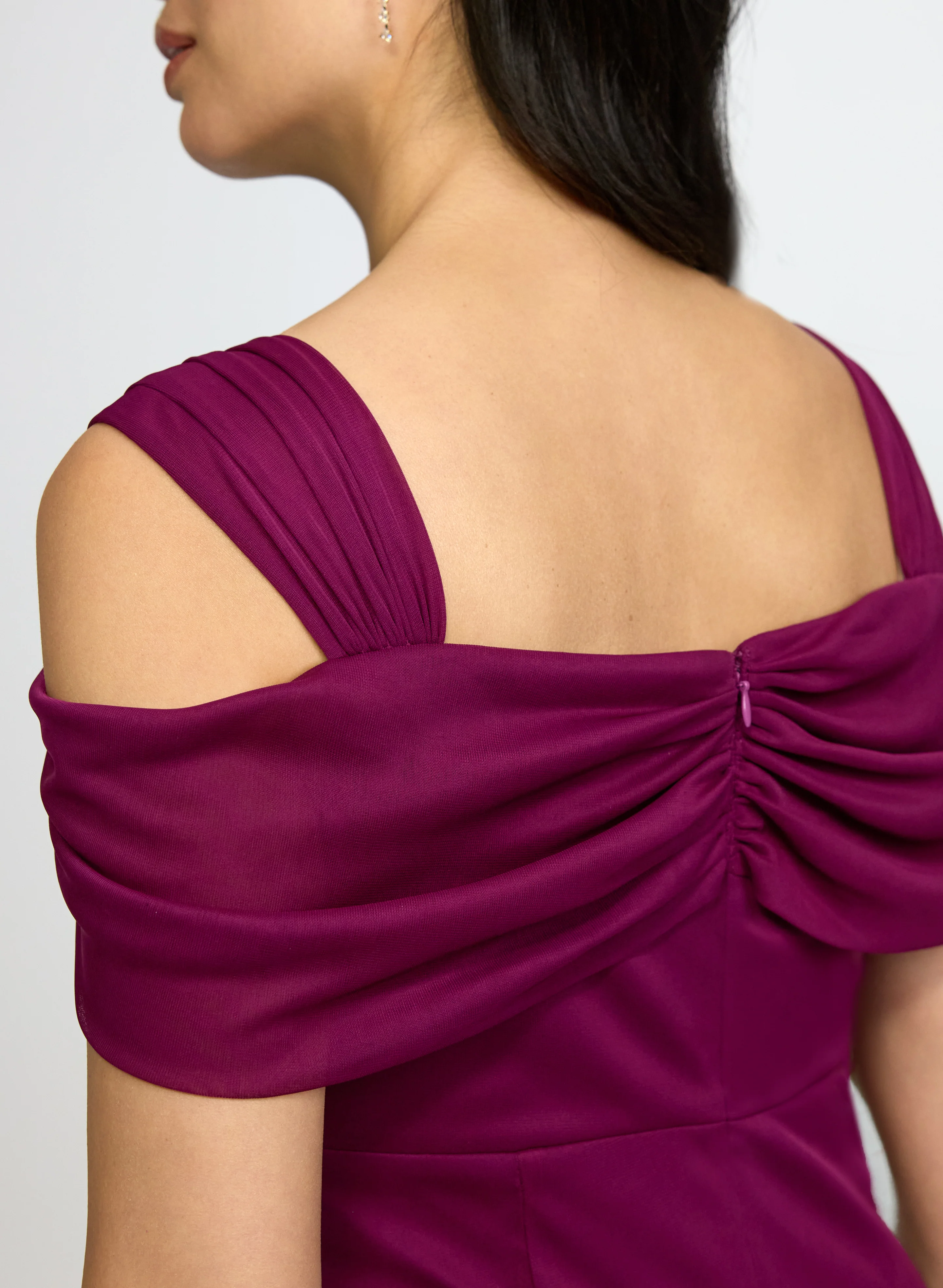 Mesh Cowl Neck Dress - Image 3