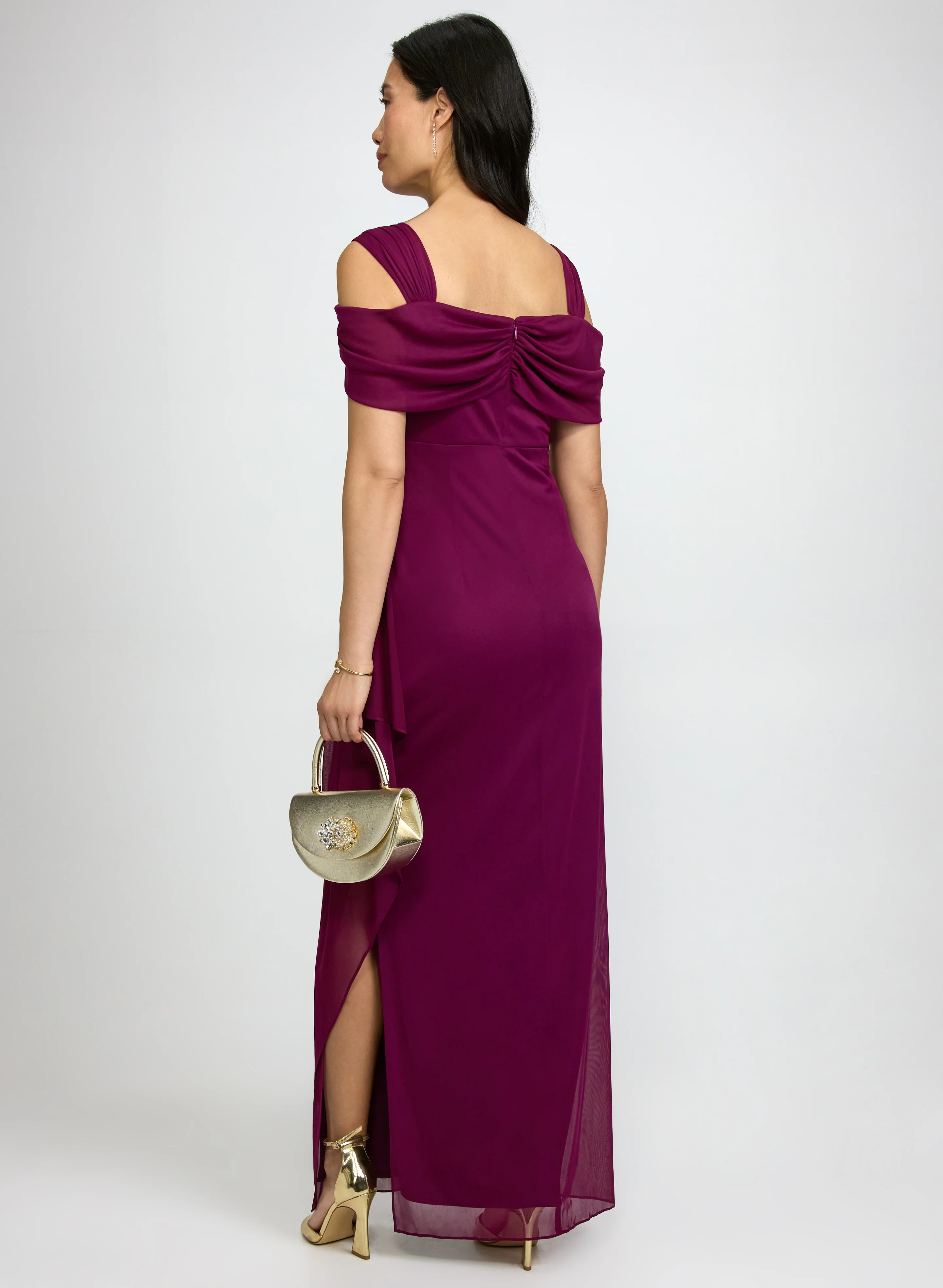 Mesh Cowl Neck Dress - Image 4