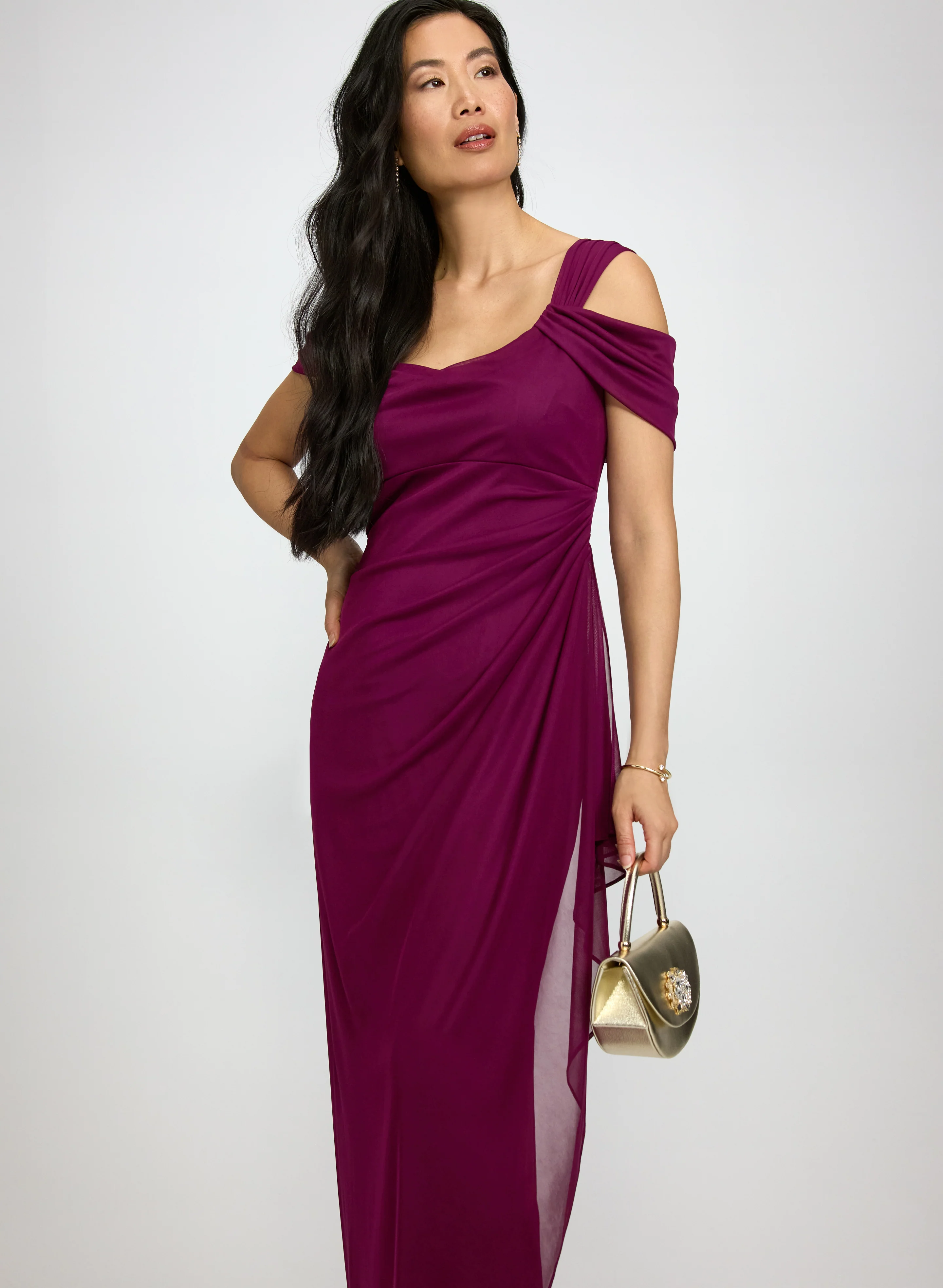 Mesh Cowl Neck Dress - Image 7