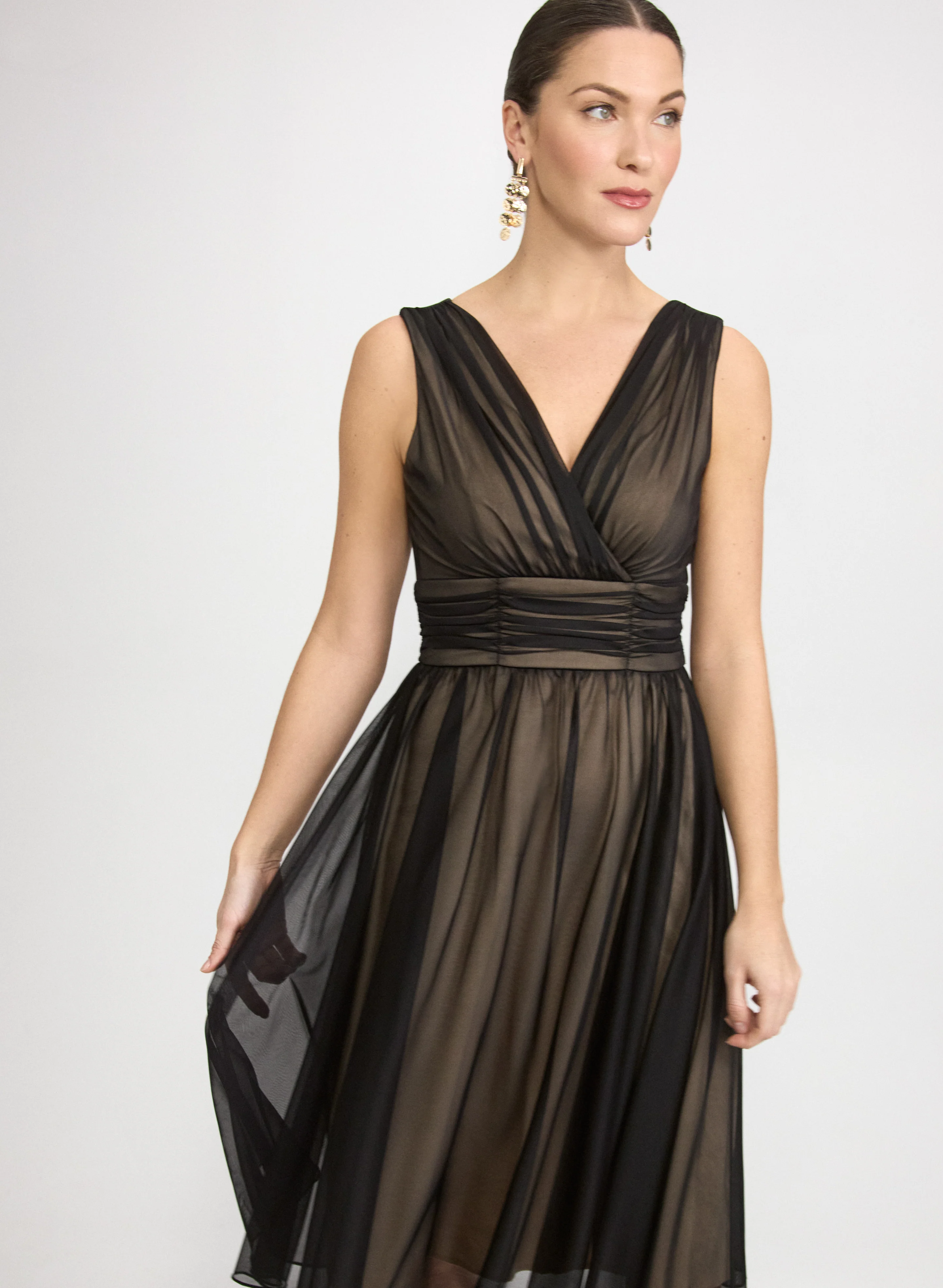 Mesh Fit and Flare Dress - Image 7