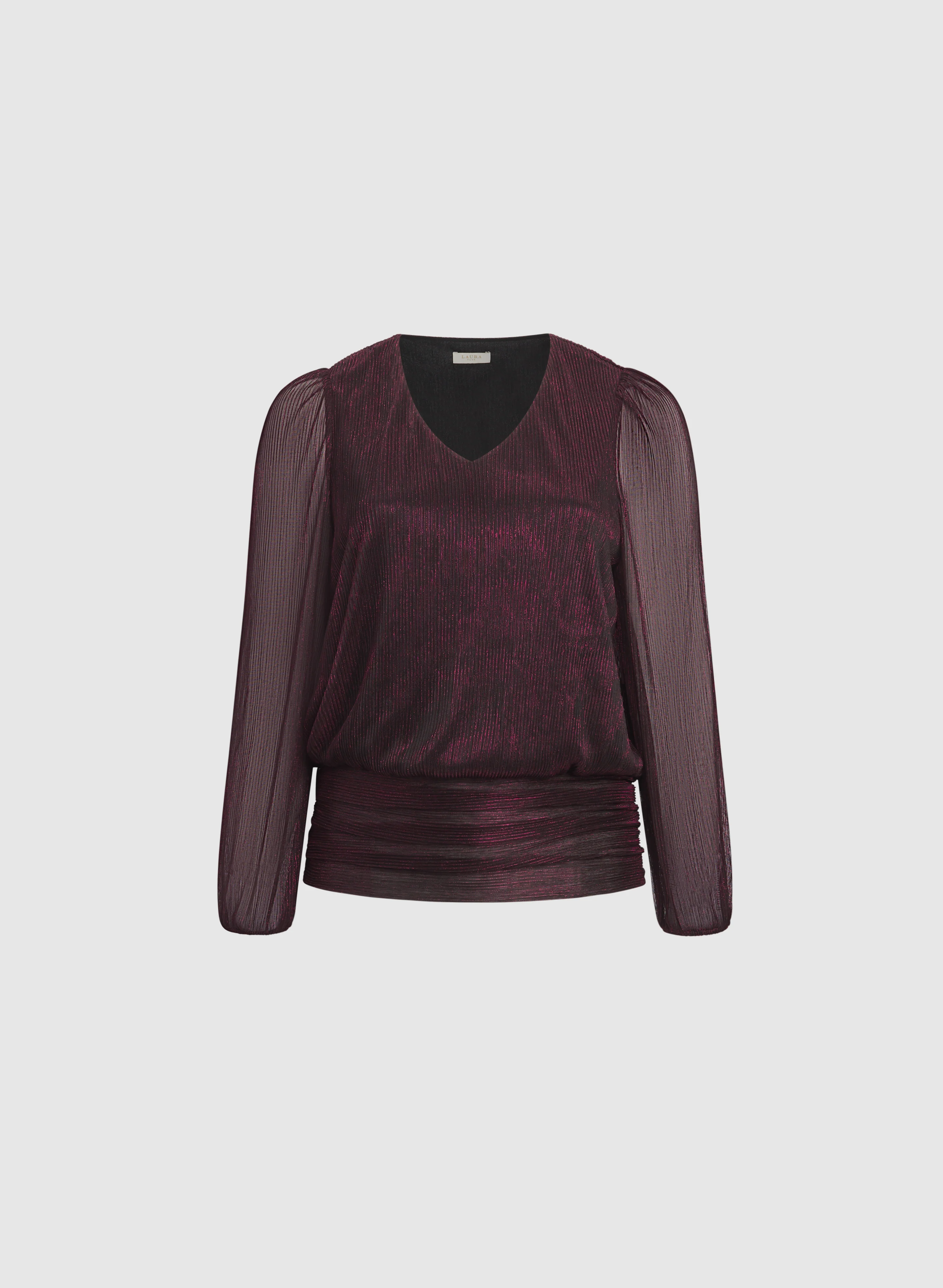 Metallic Balloon Sleeve Top - Image 6