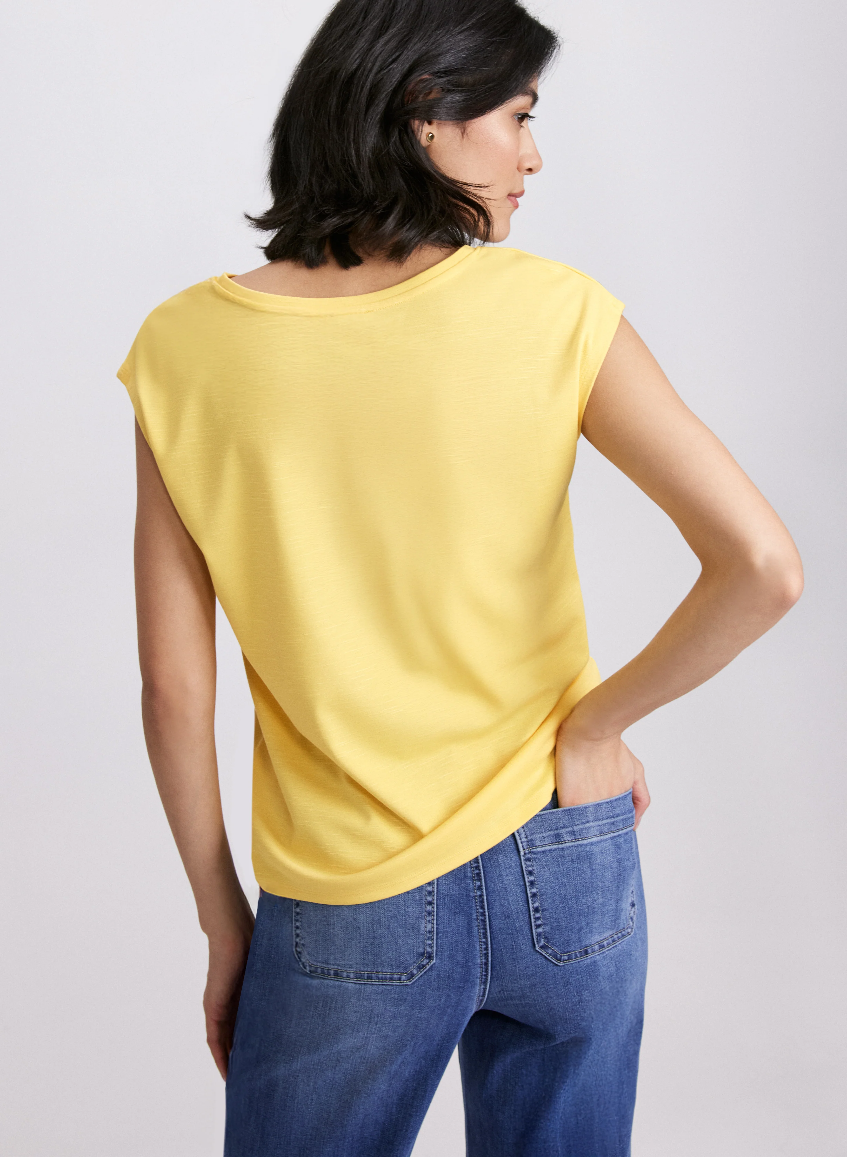 Metallic Button T-Shirt - Image 5