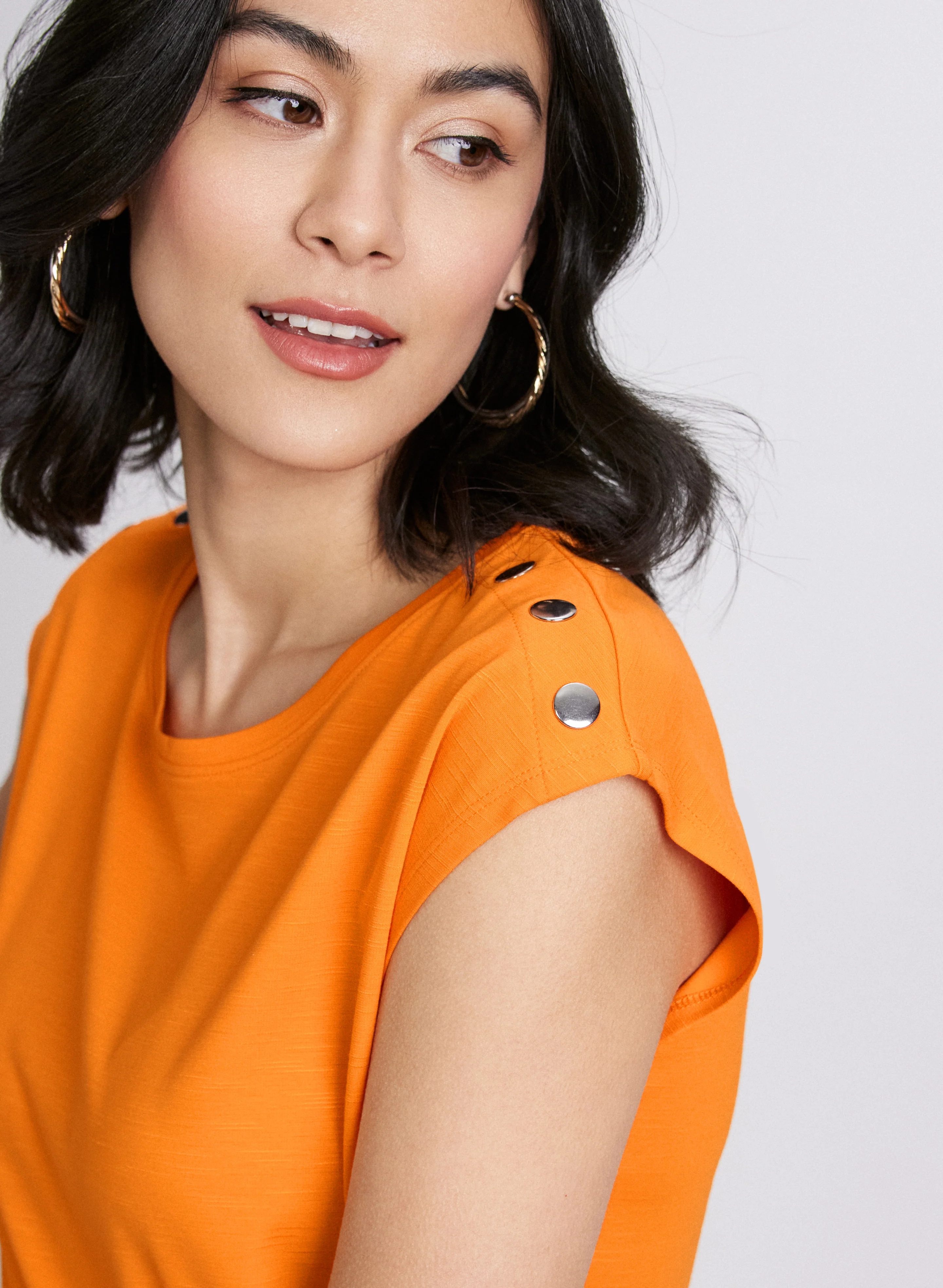 Metallic Button T-Shirt - Image 2