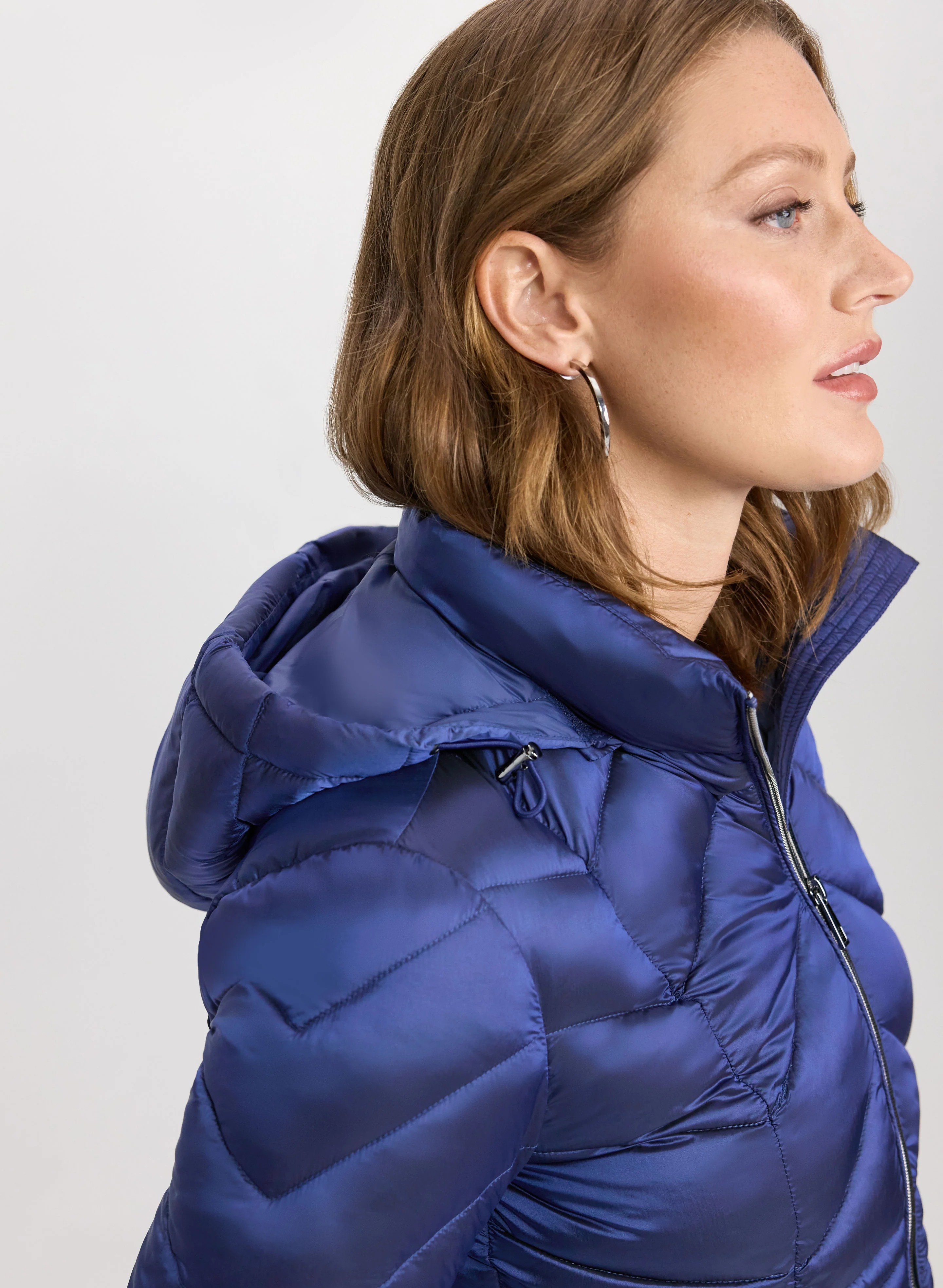 Metallic Chevron Quilted Jacket - Image 2