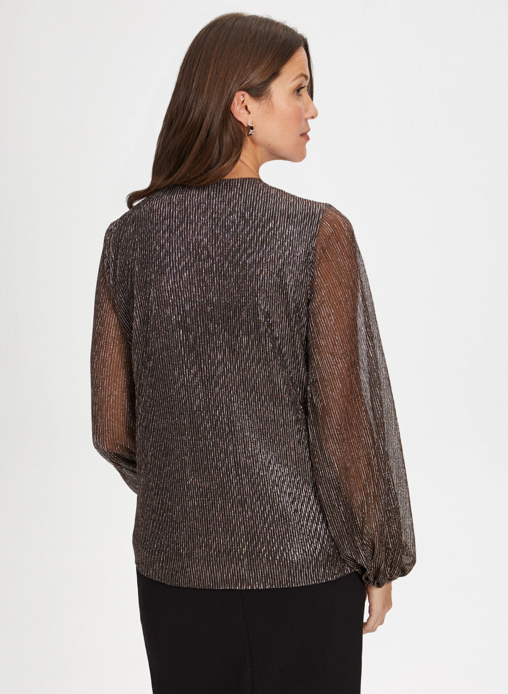 Metallic Crinkle Top - Image 4