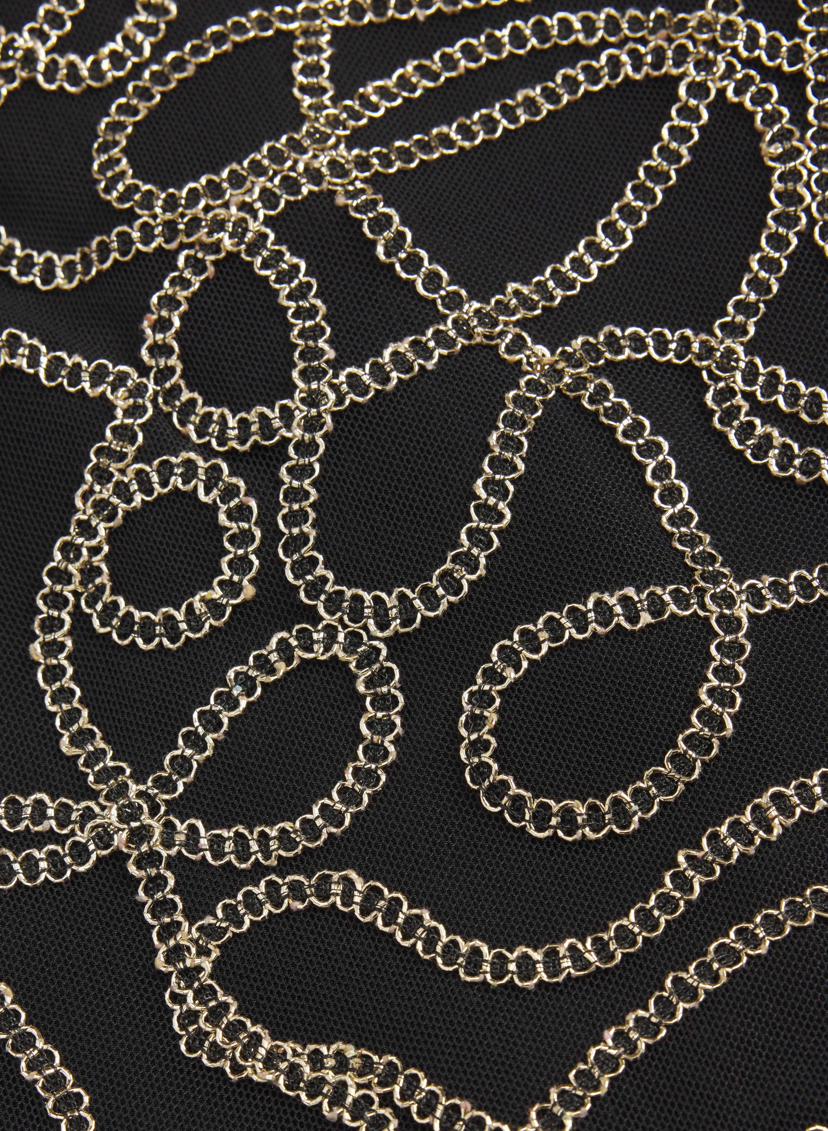 Metallic Embroidered Dress - Image 9