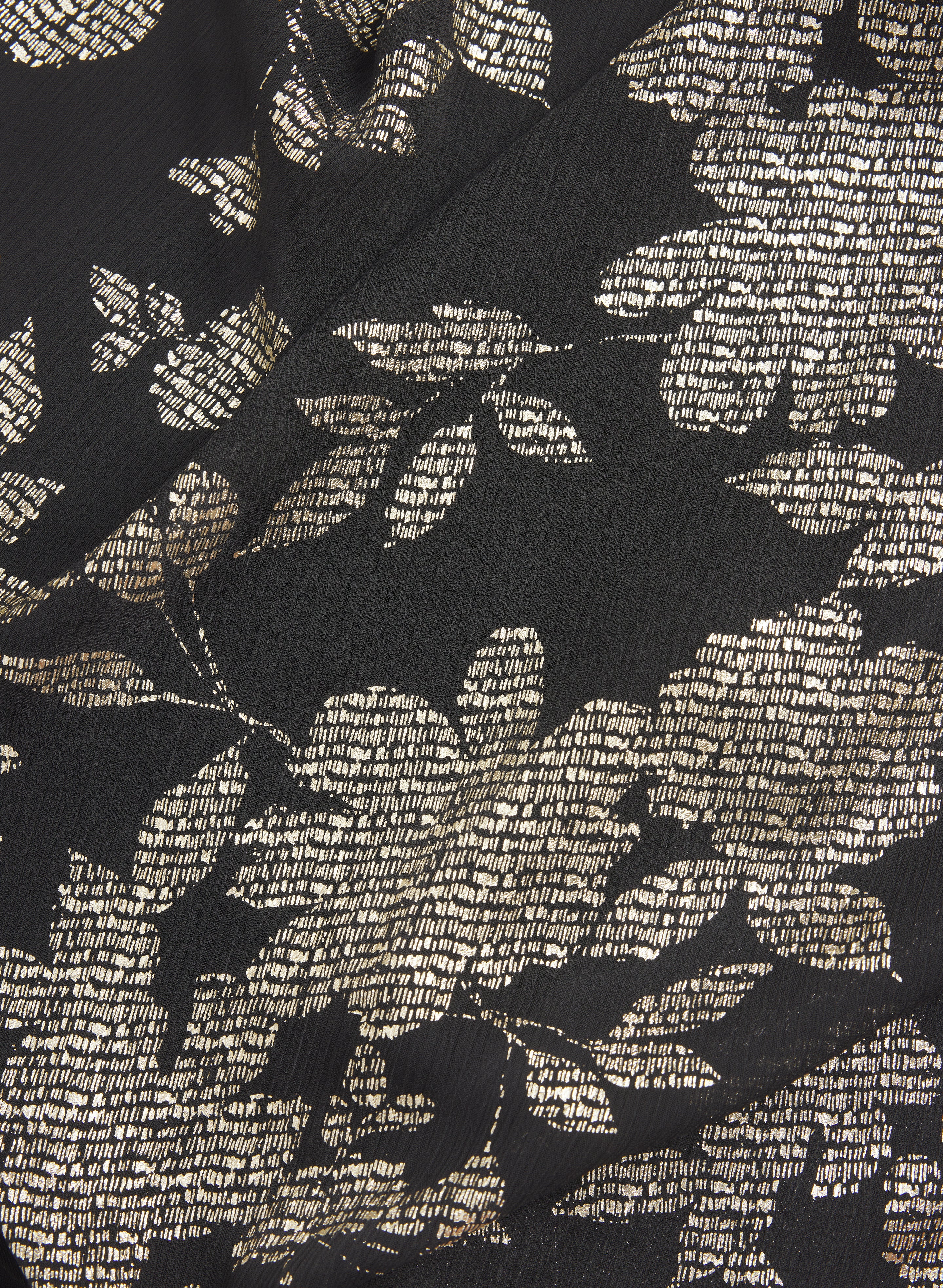 Metallic Floral Overlay Dress - Image 7