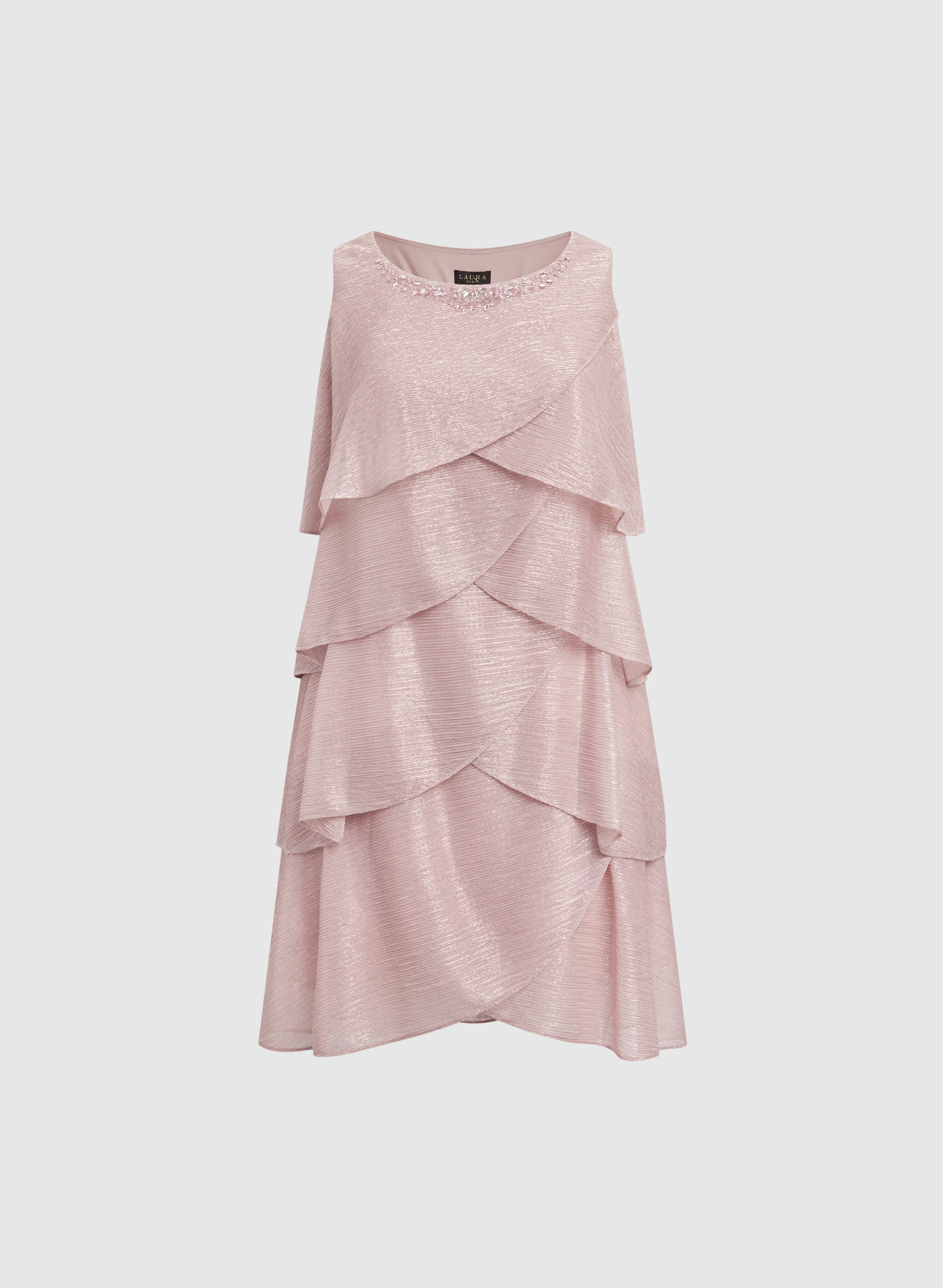 Metallic Jacket & Tiered Dress Set - Image 8