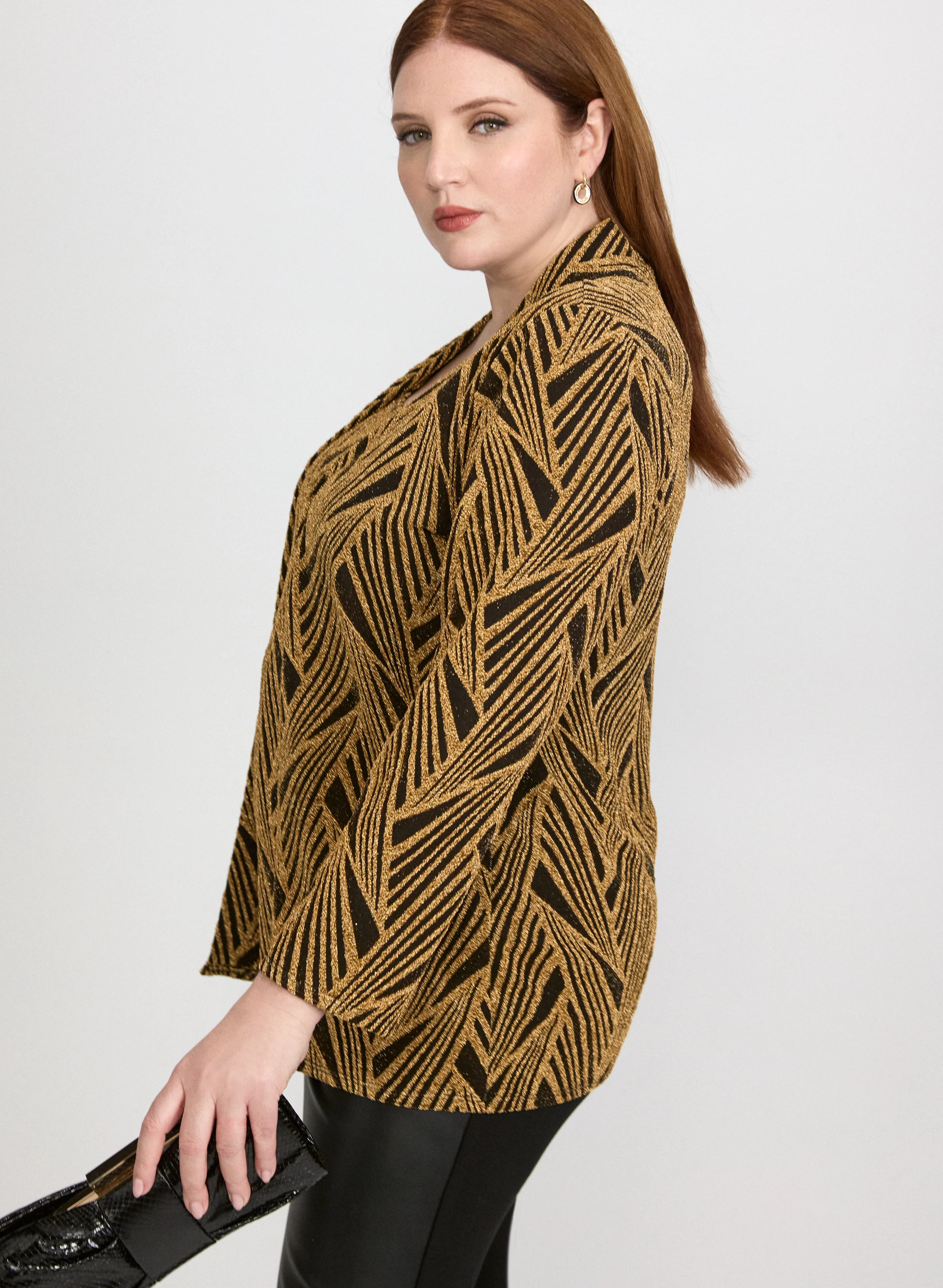 Metallic Jersey Illusion Top - Image 2