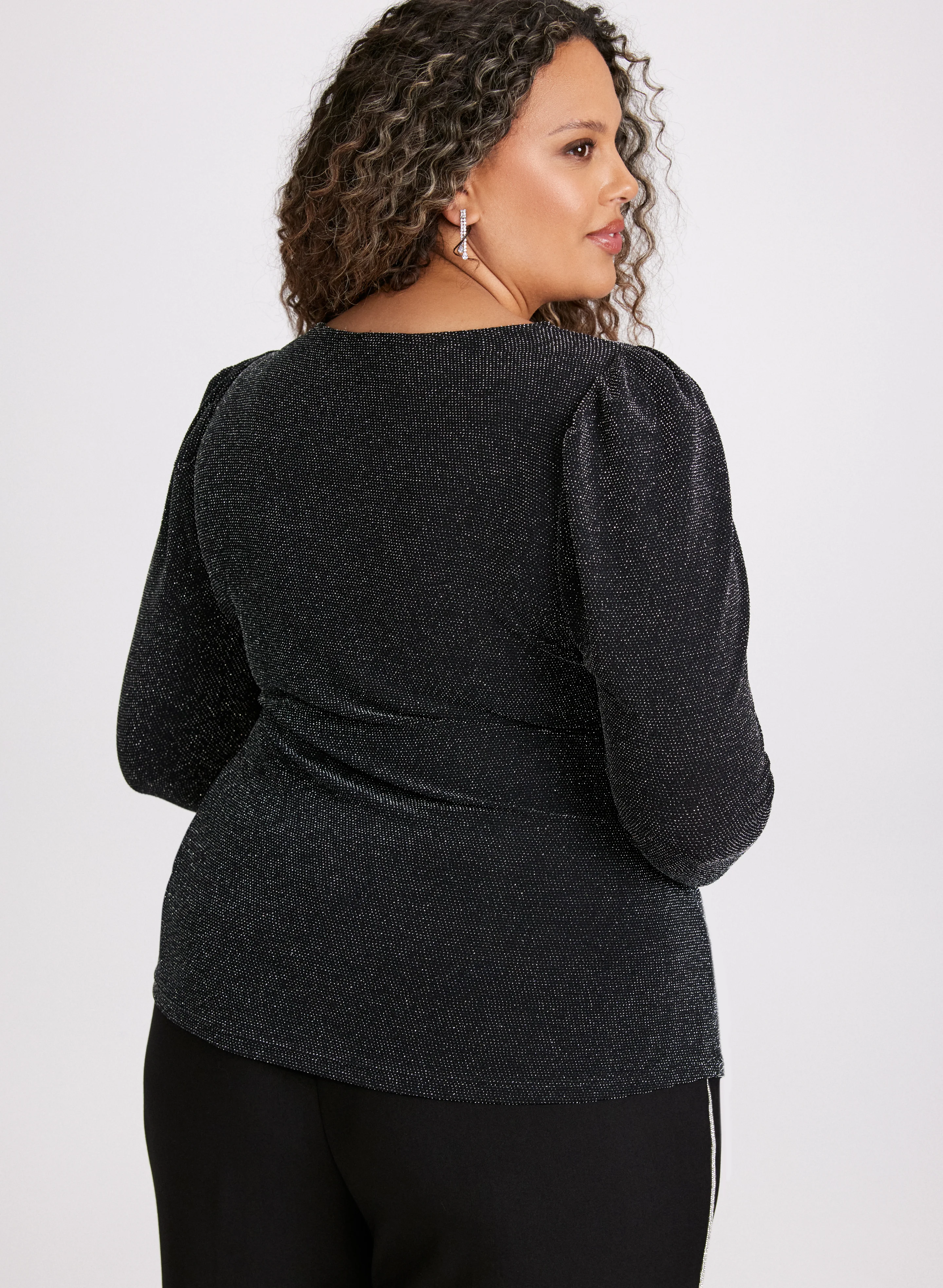 Metallic Long Sleeve Top - Image 4